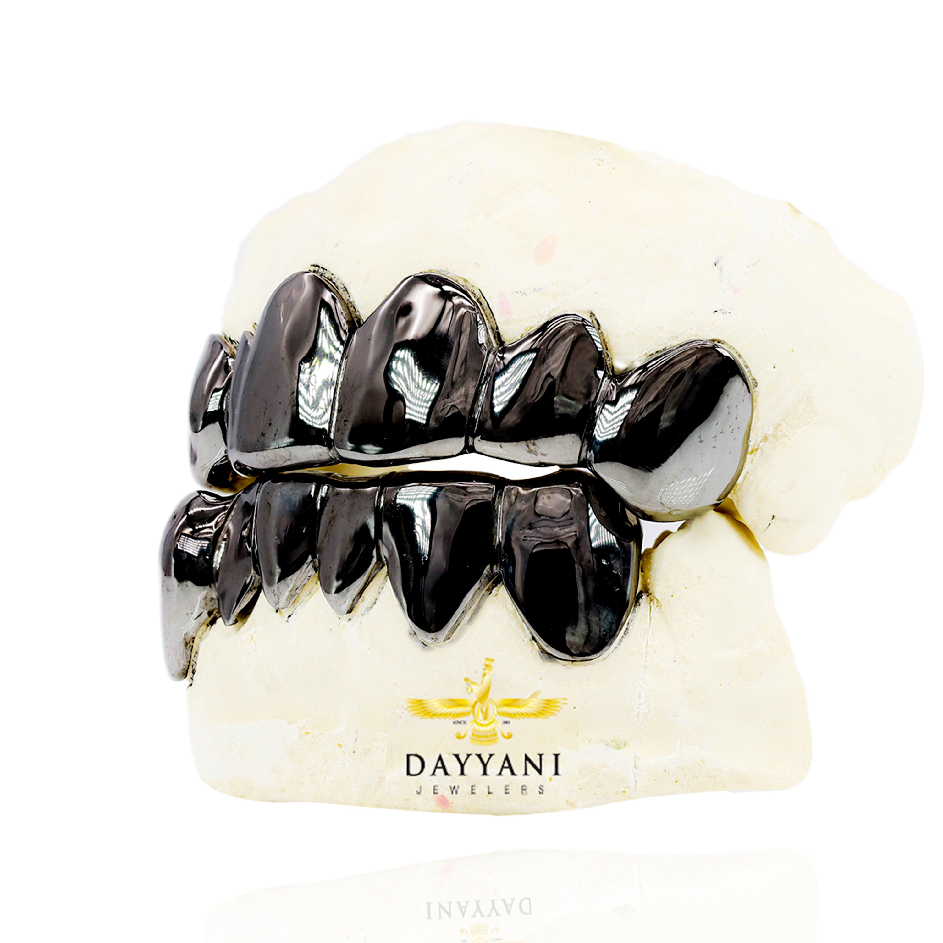 Custom Joker with Black Rhodium Gold Grillz