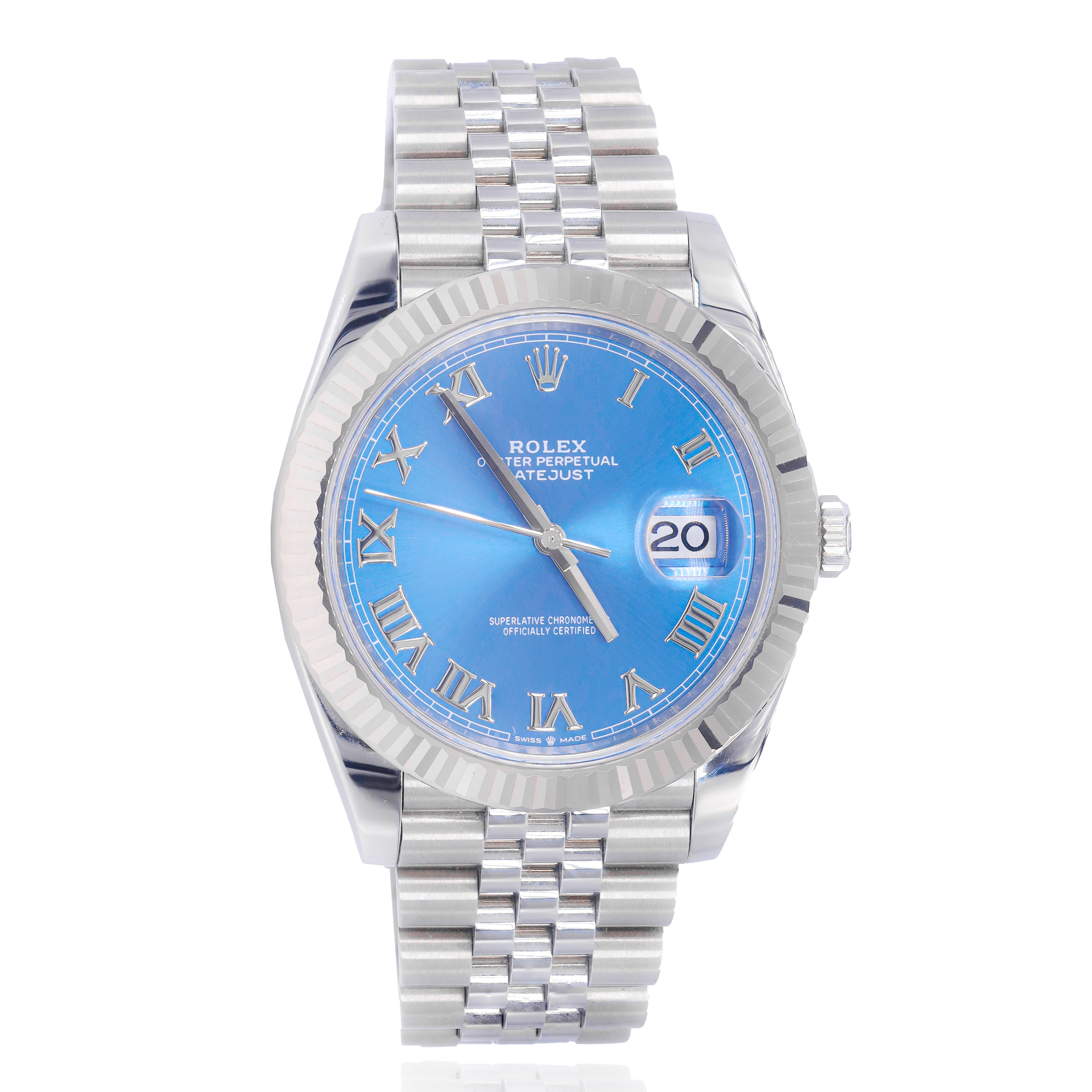 Rolex 126334 Datejust 41mm Azzuro Blue Roman Dial