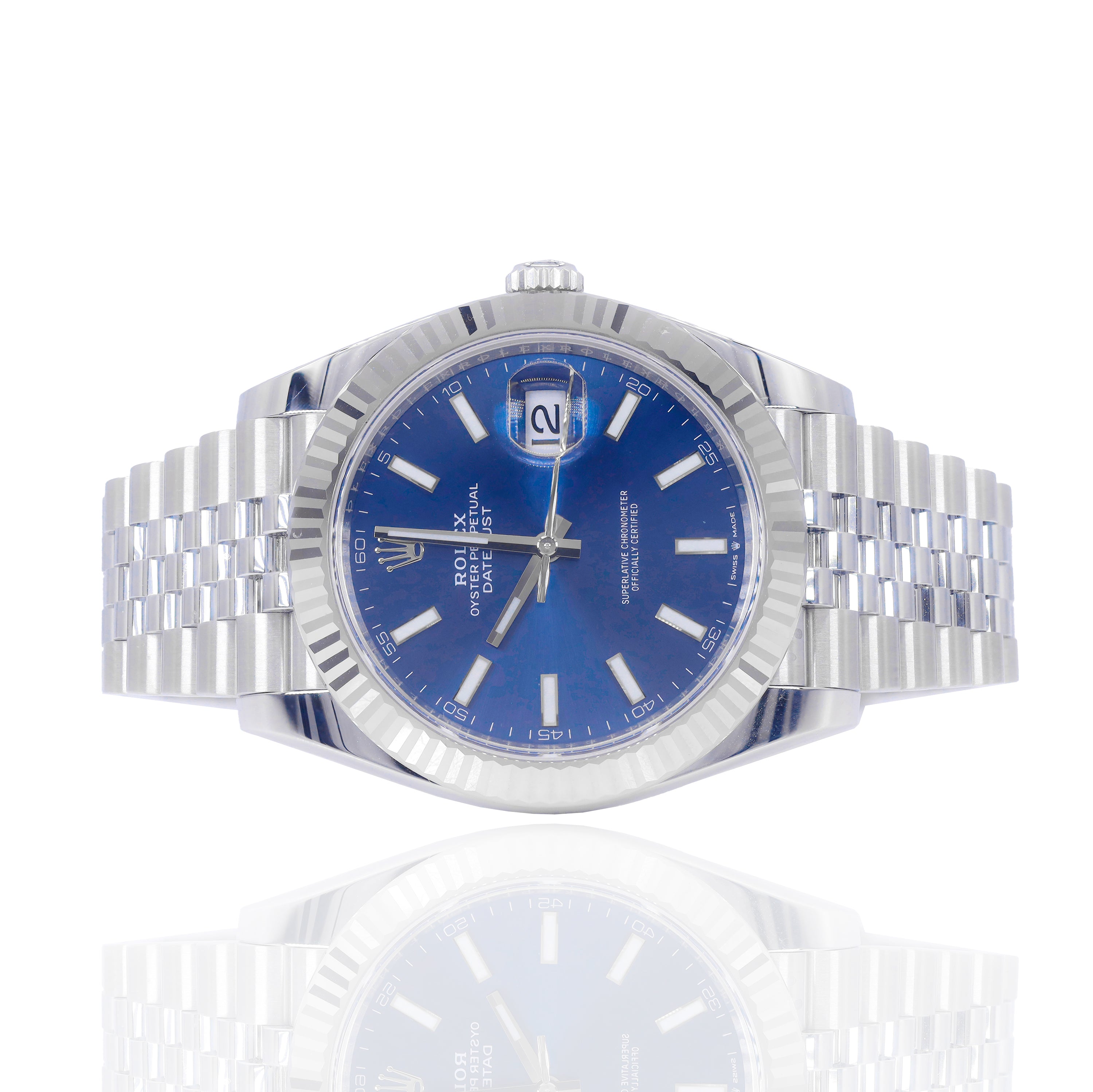 Rolex 126334 Datejust 41mm Bright Blue Sticker Dial
