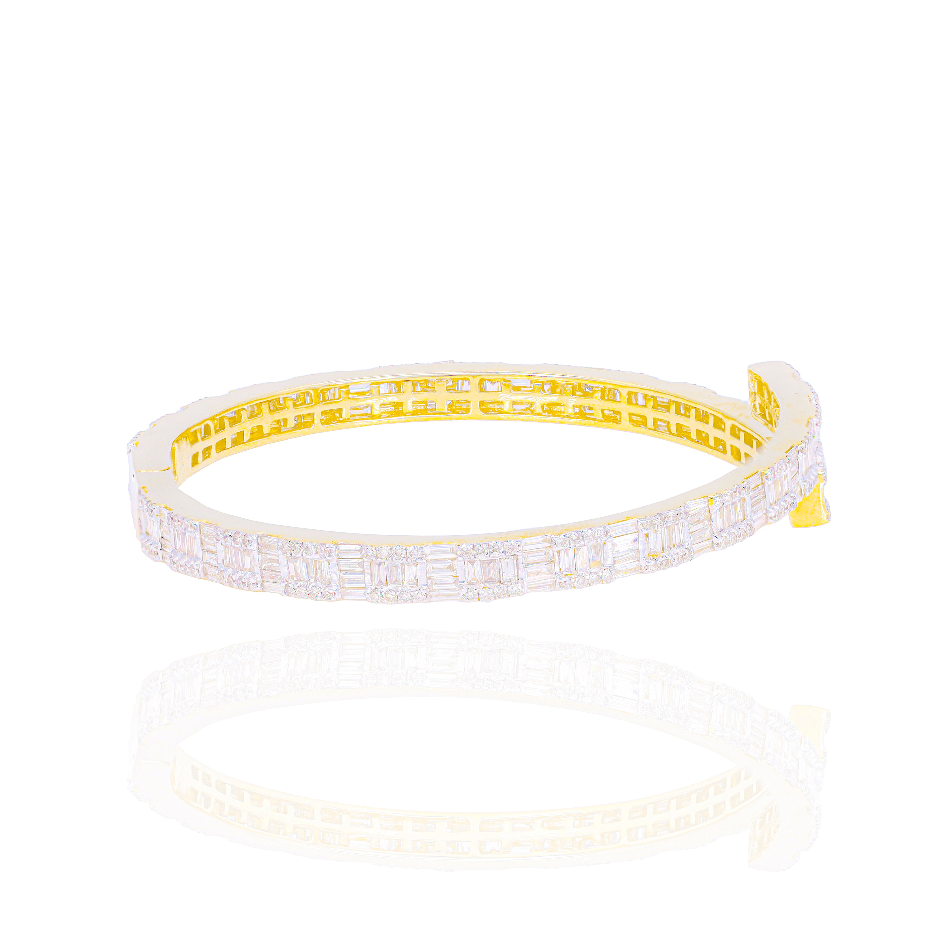 Baguette Diamond Bangle Bracelet