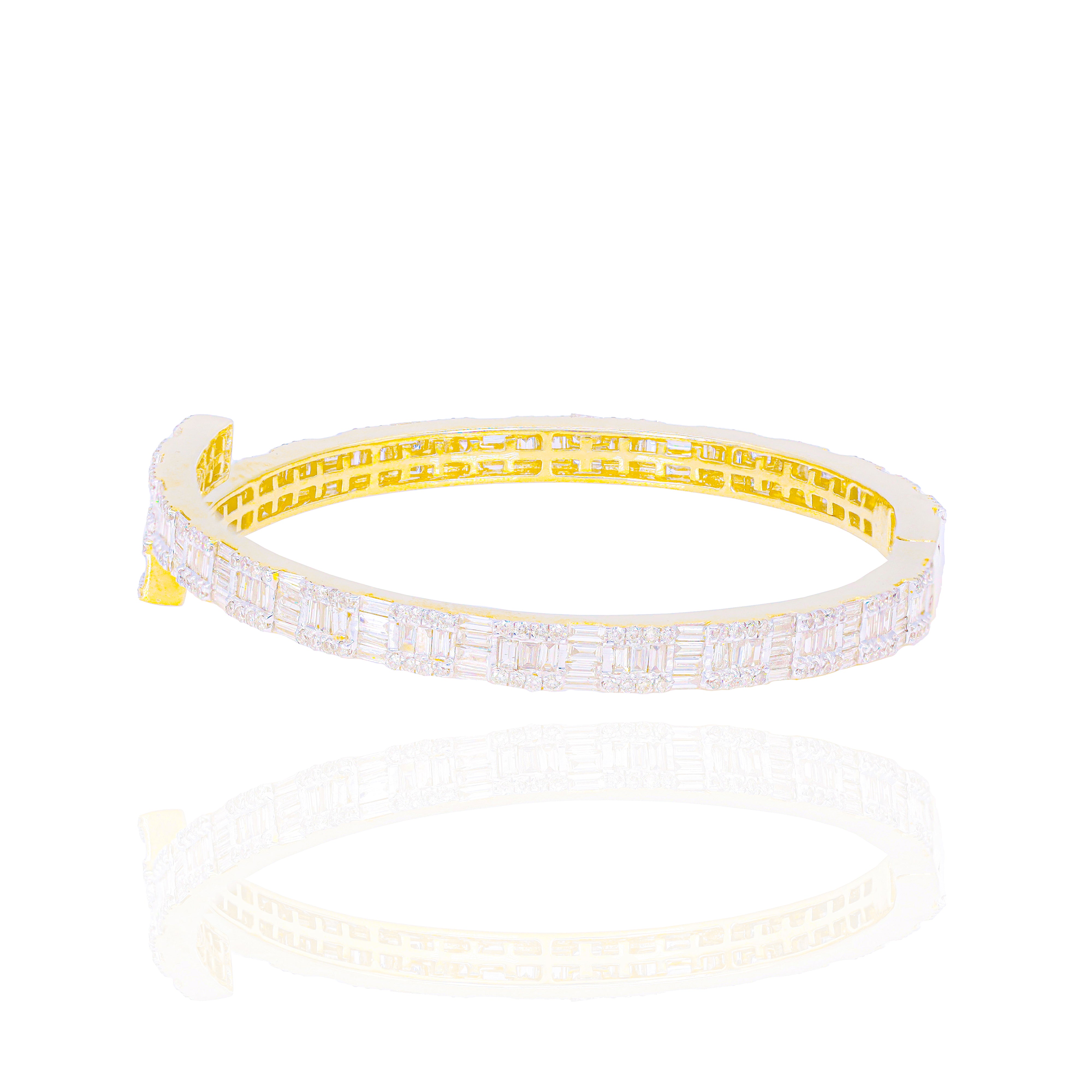 Baguette Diamond Bangle Bracelet