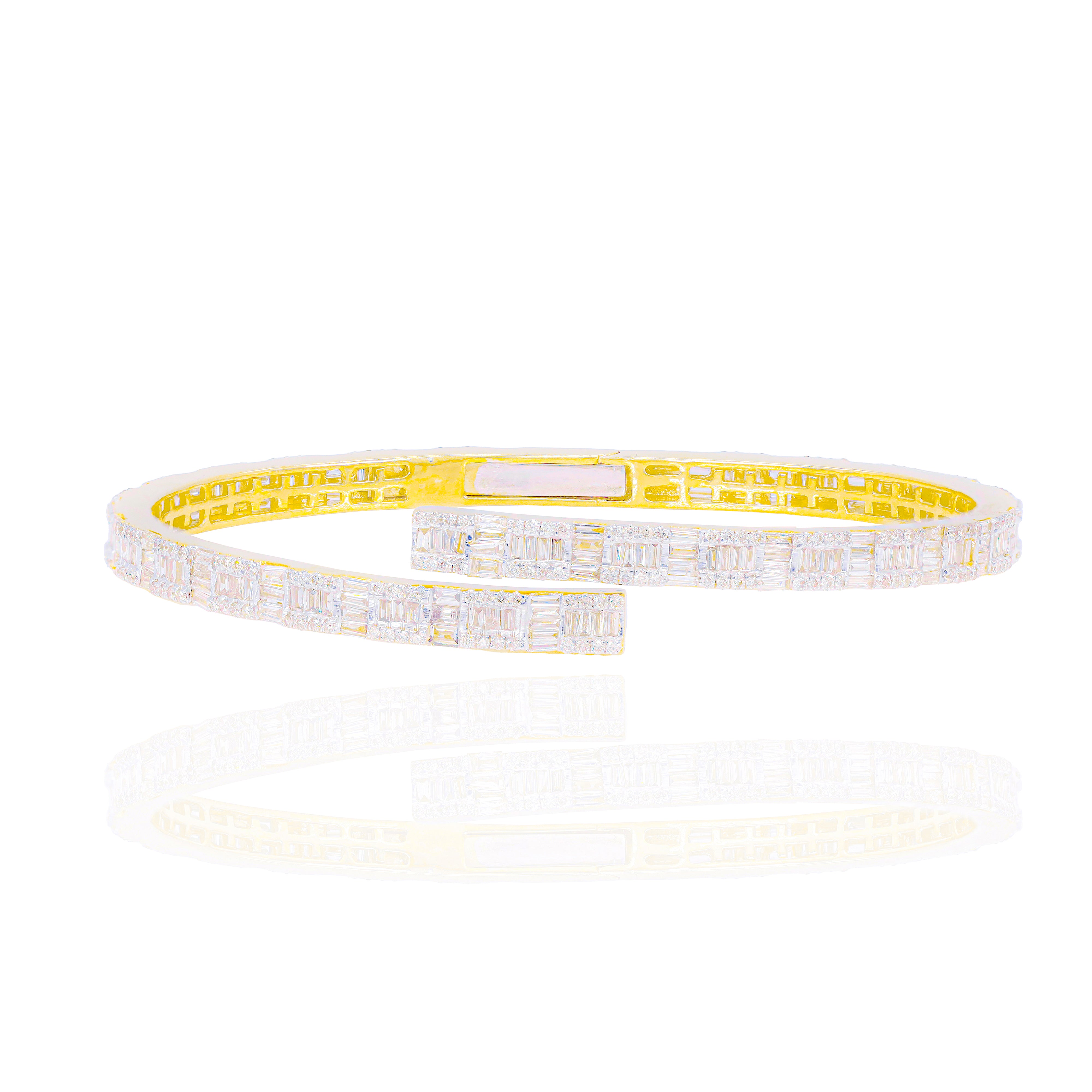 Baguette Diamond Bangle Bracelet