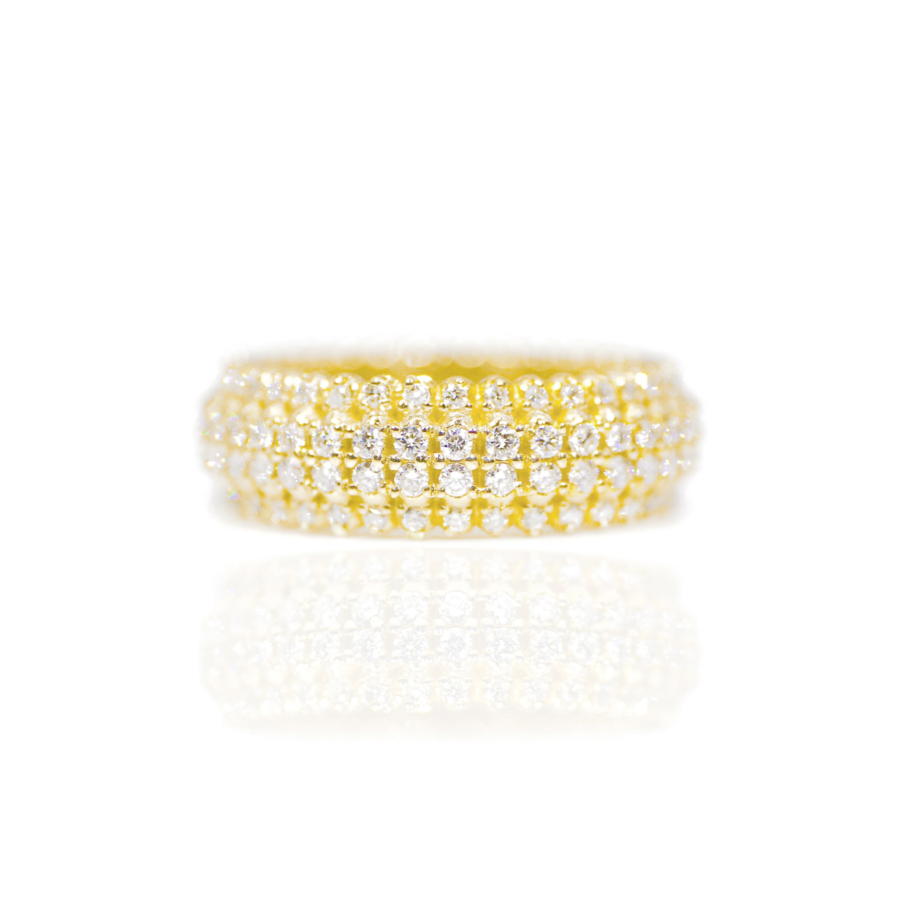 4 Row Diamond Eternity Ring