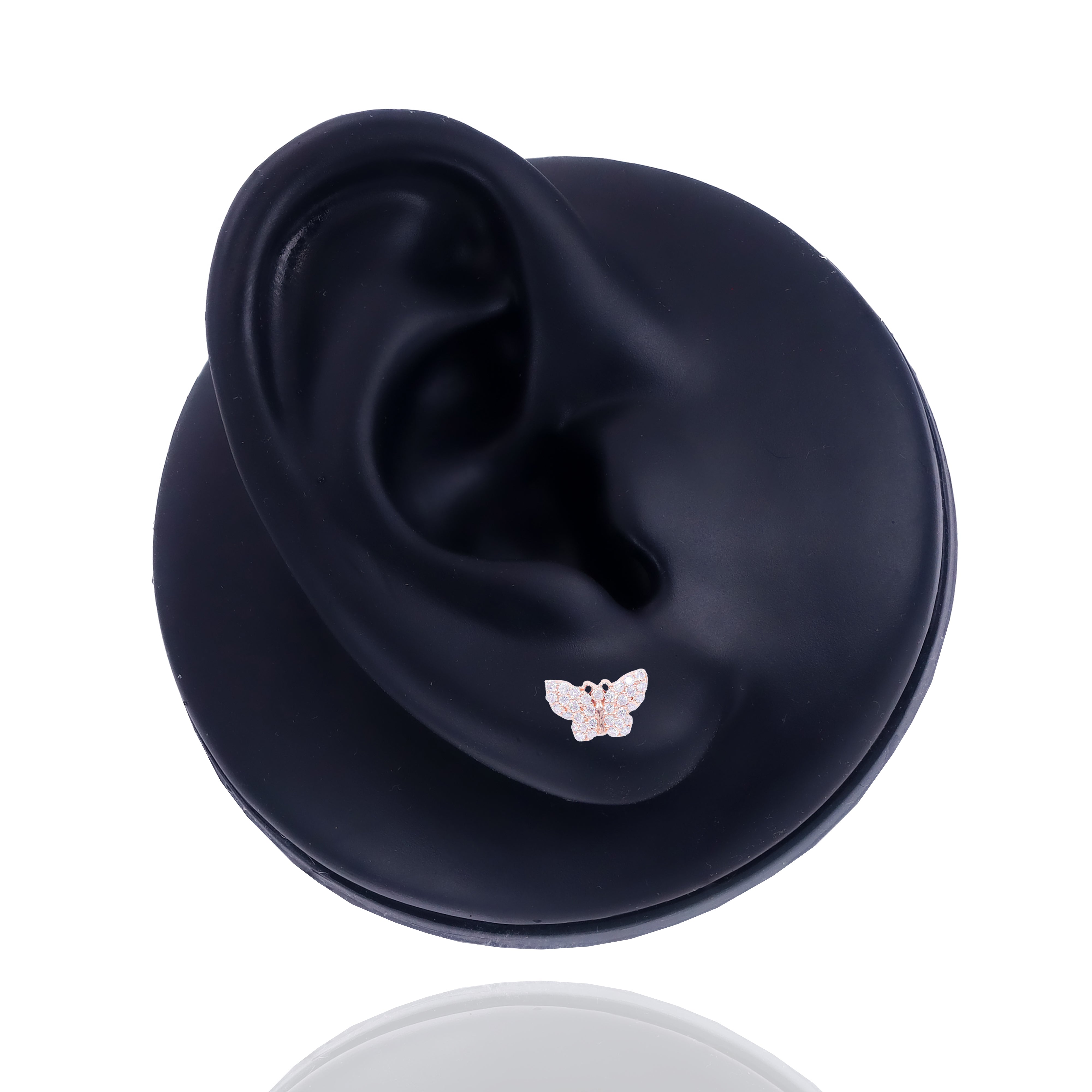 Cluster Diamond Butterfly Earrings