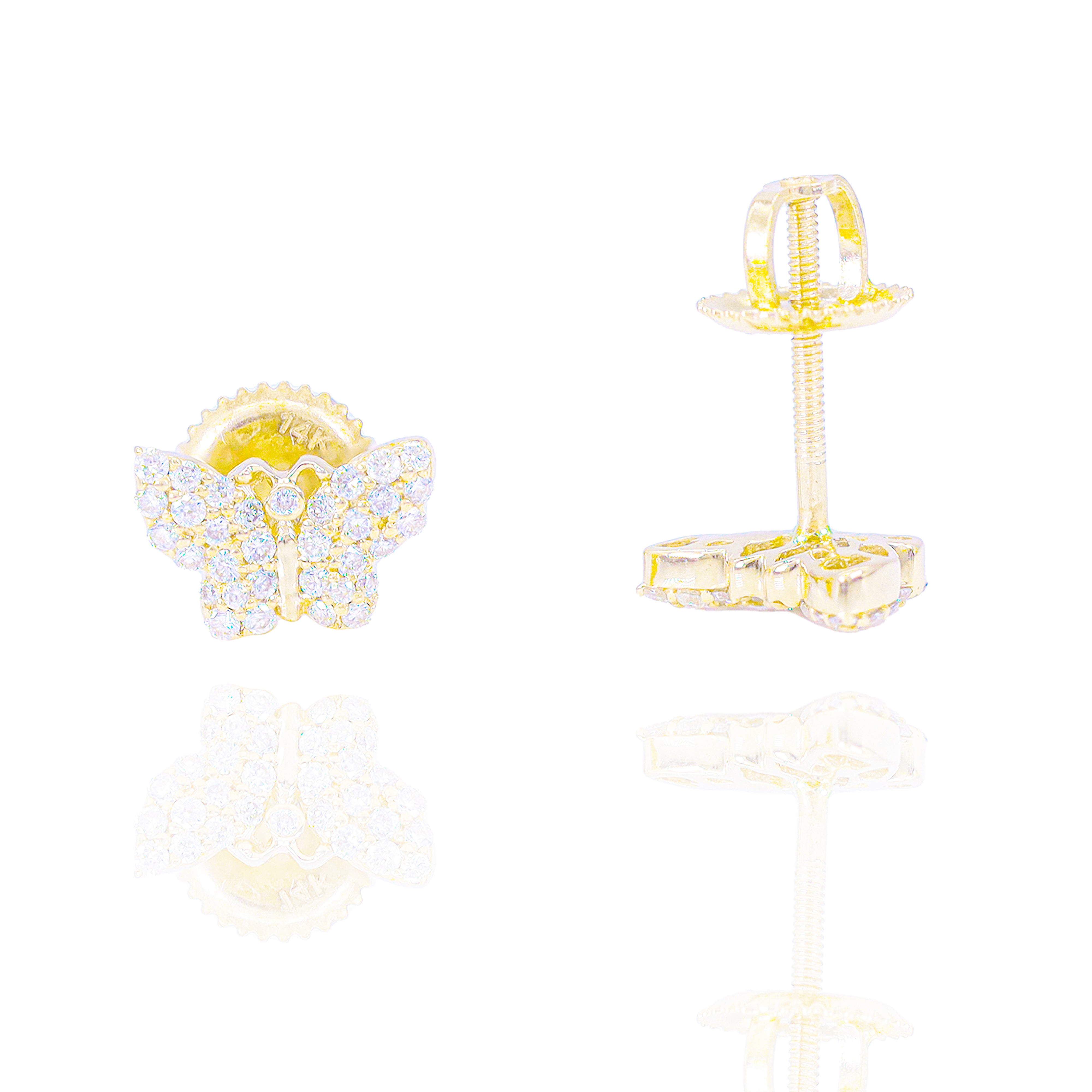 Cluster Diamond Butterfly Earrings