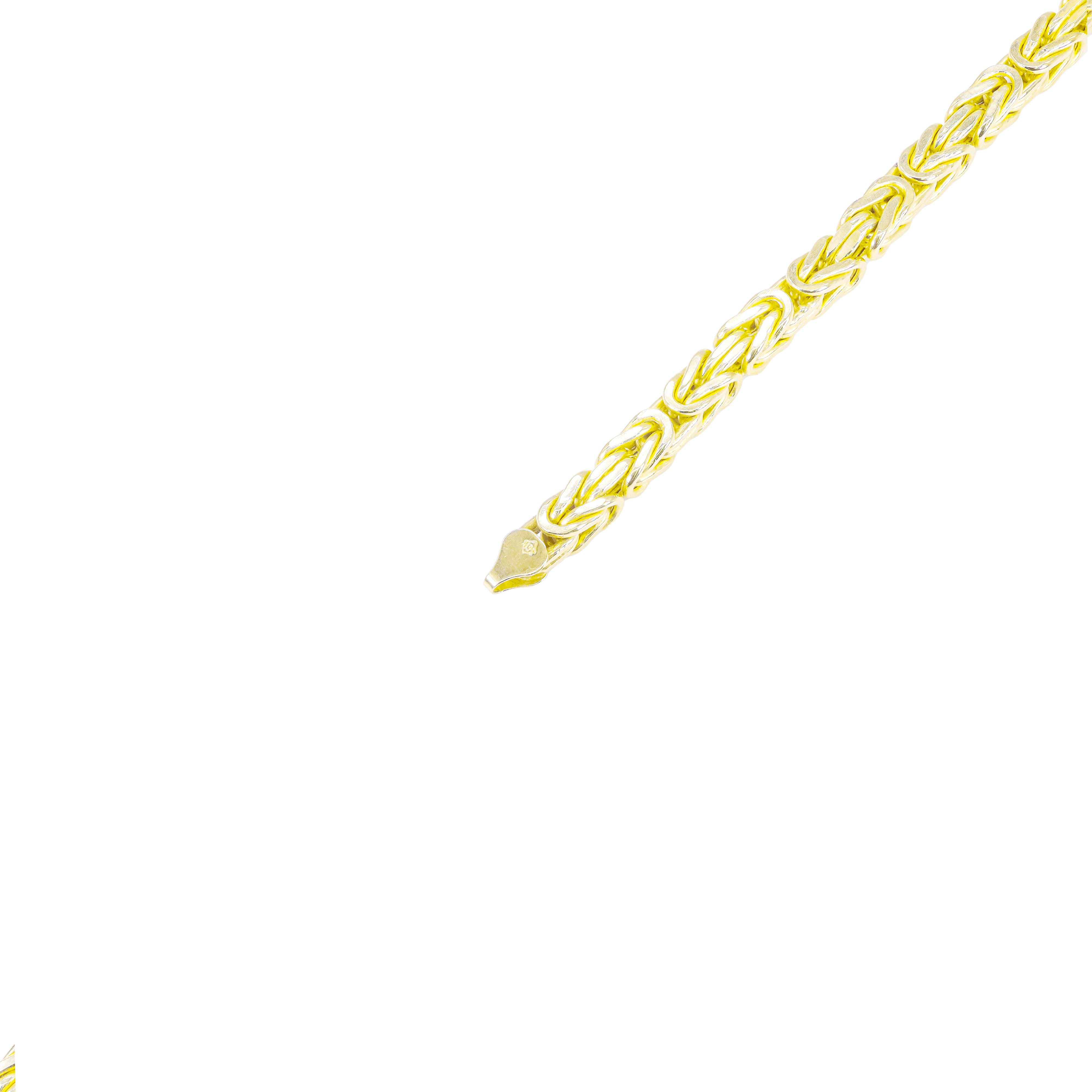 14KT Semi-Solid Byzantine Link Yellow Gold Chain