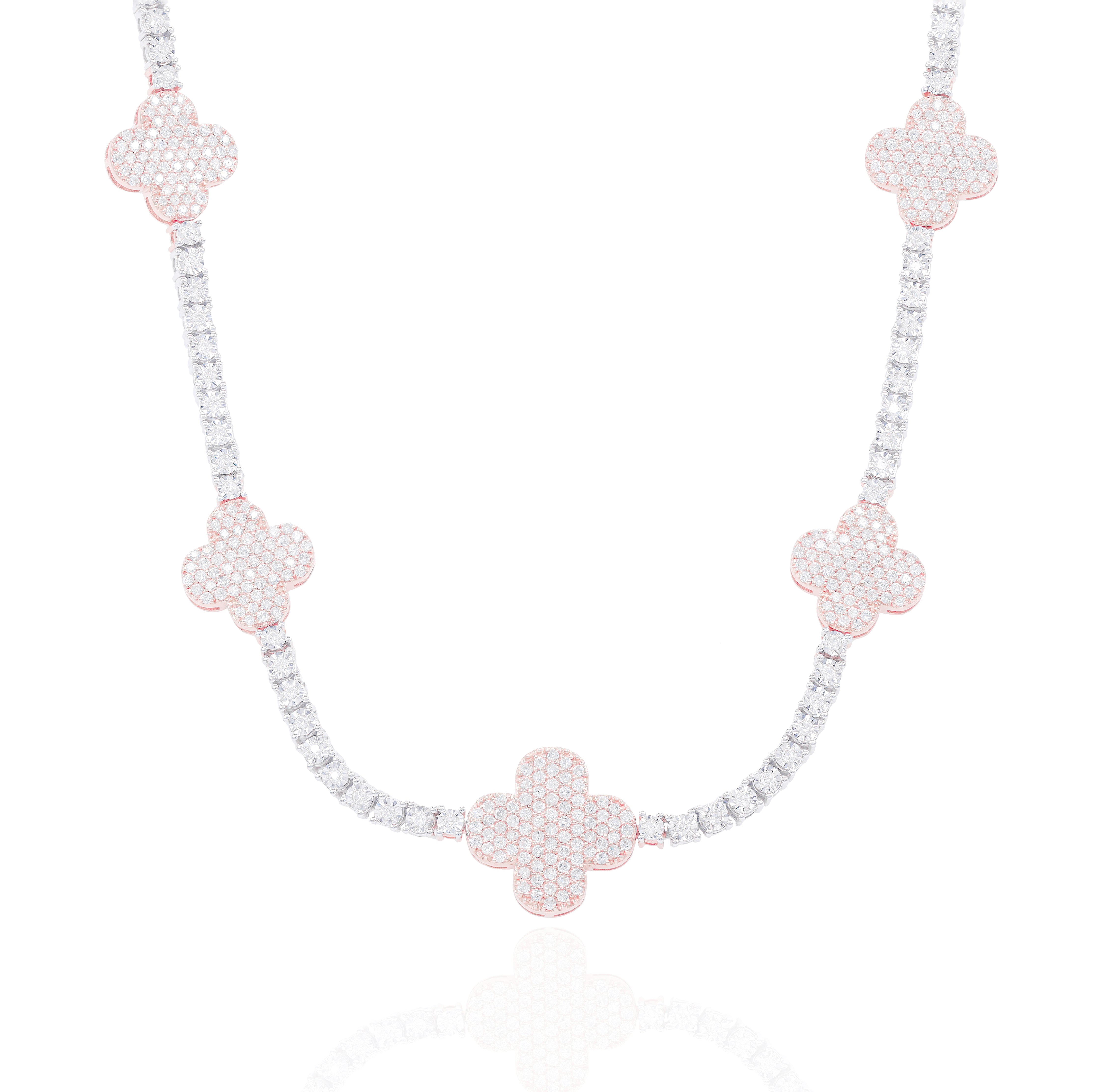 Diamond Clover Tennis Chain