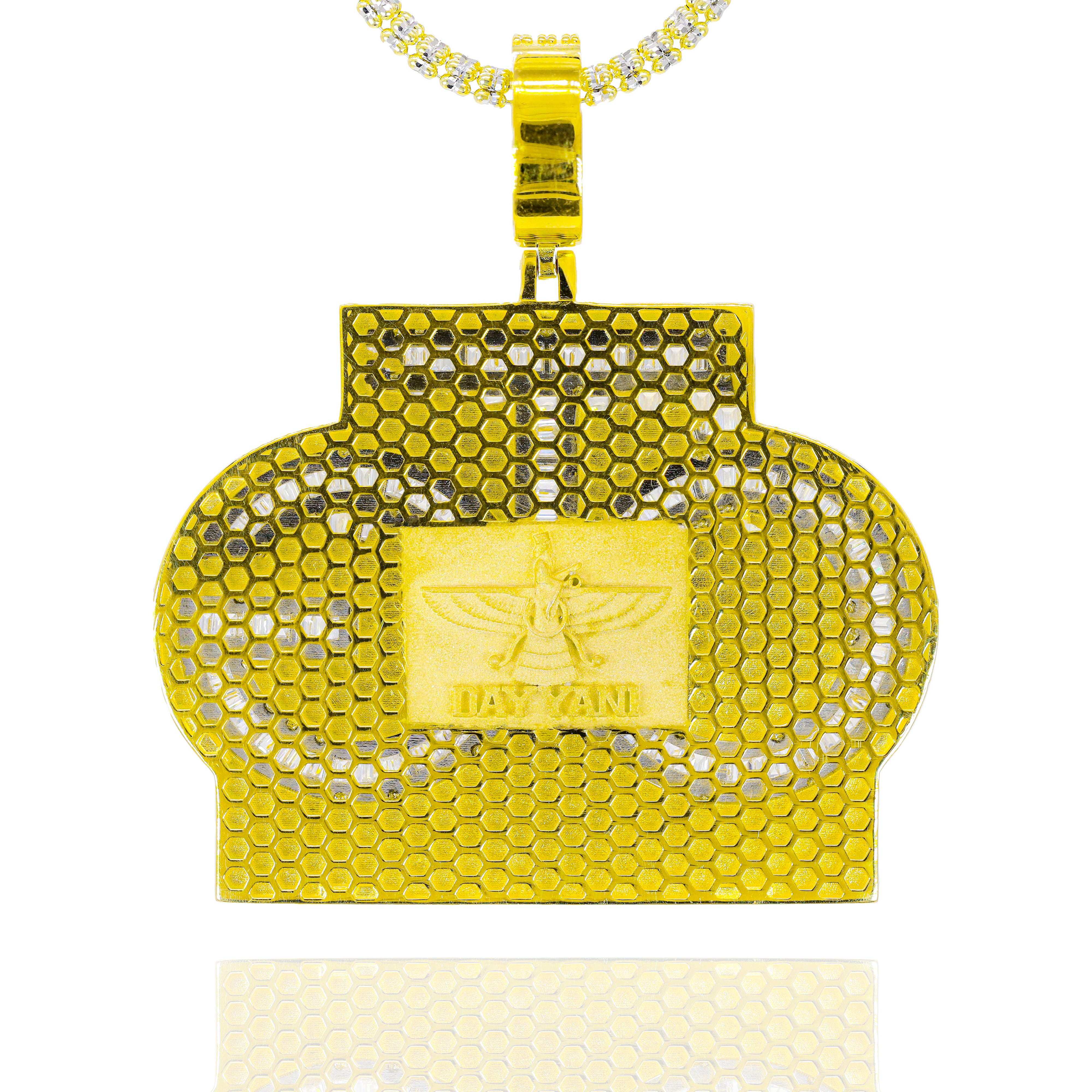 Custom Design Deposit - Two-Tone Baguette & Round Diamond Logo Pendant