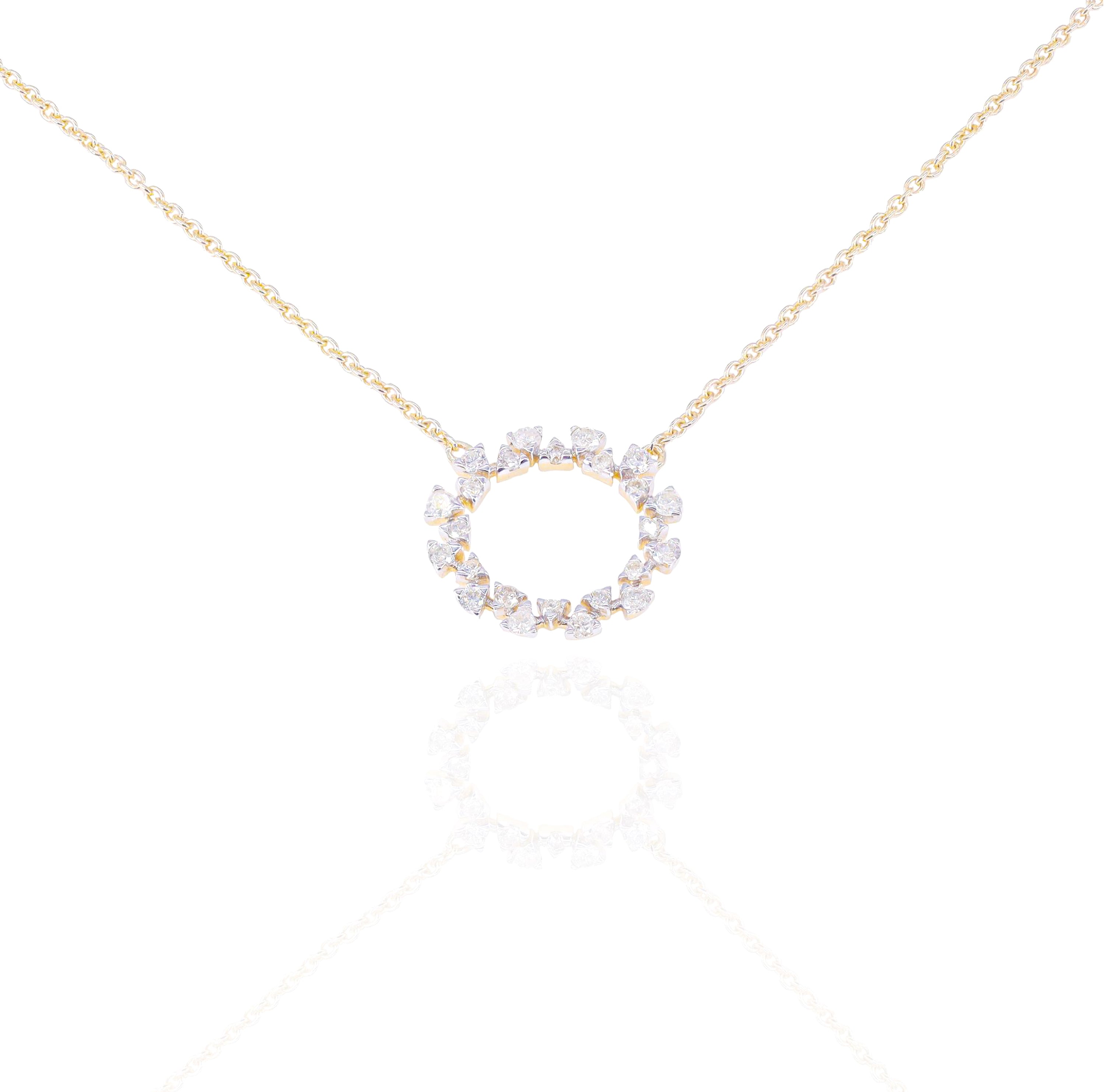 Diamond Loop Pendant w/ Link Chain