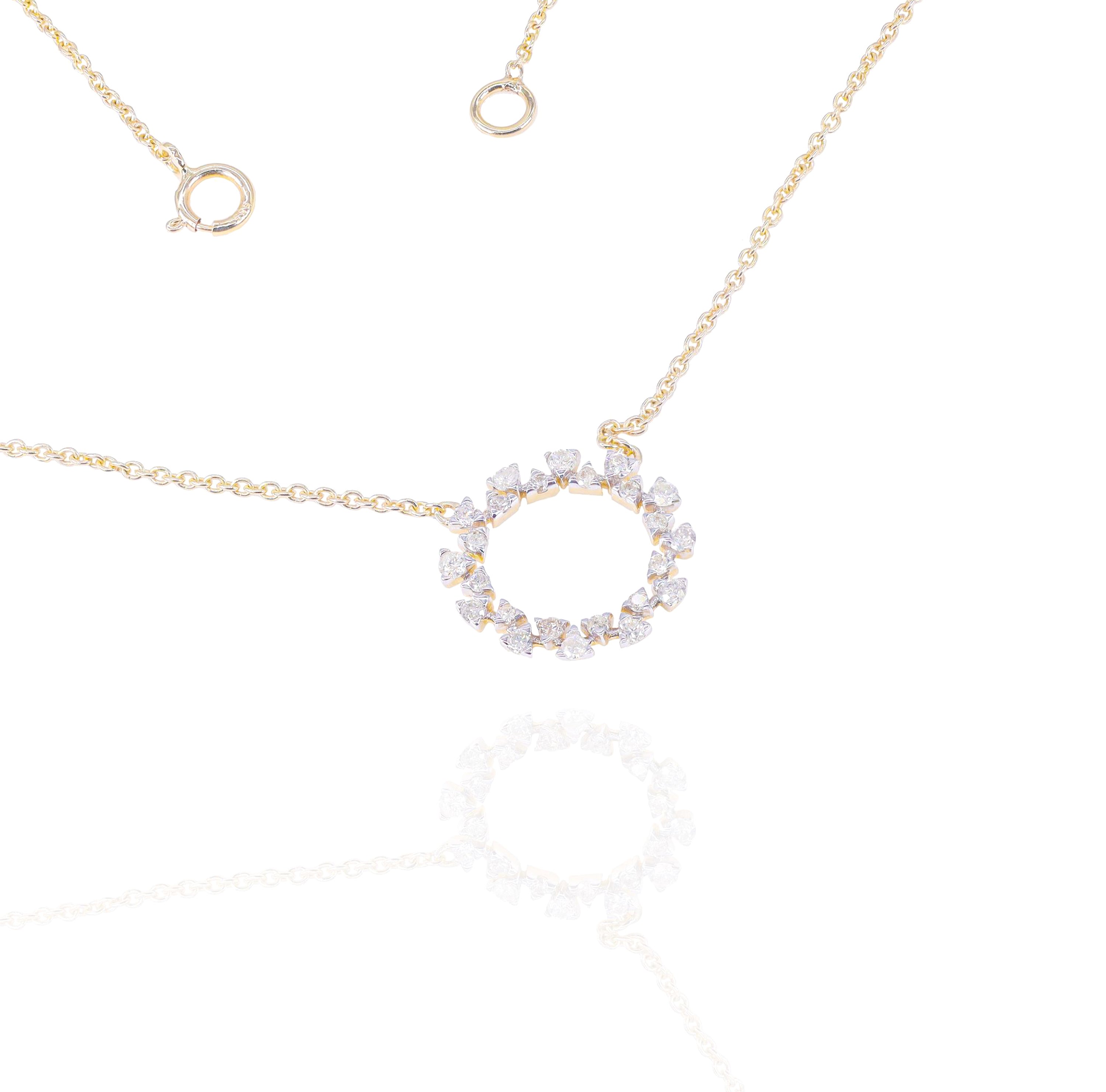 Diamond Loop Pendant w/ Link Chain