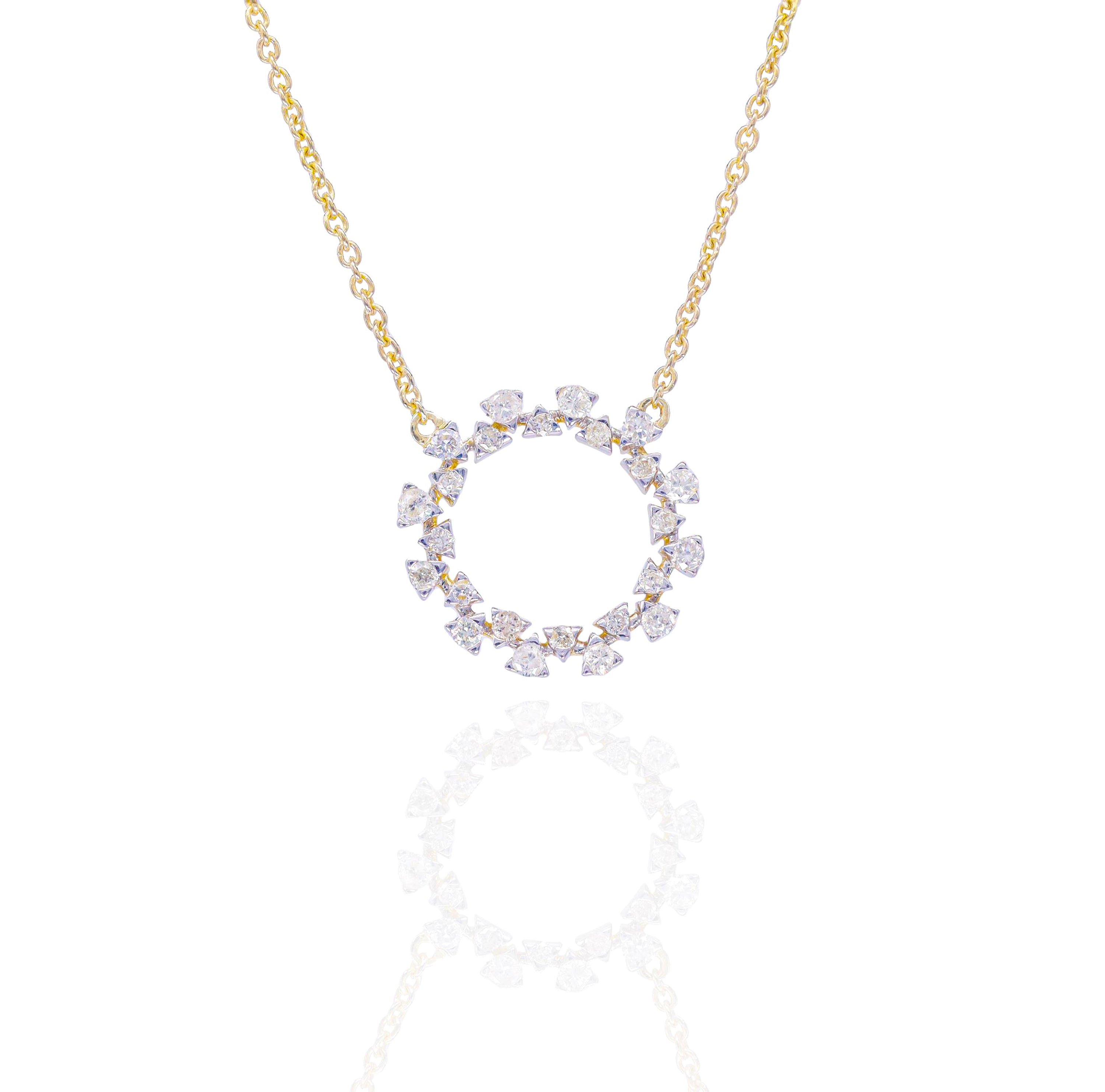 Diamond Loop Pendant w/ Link Chain