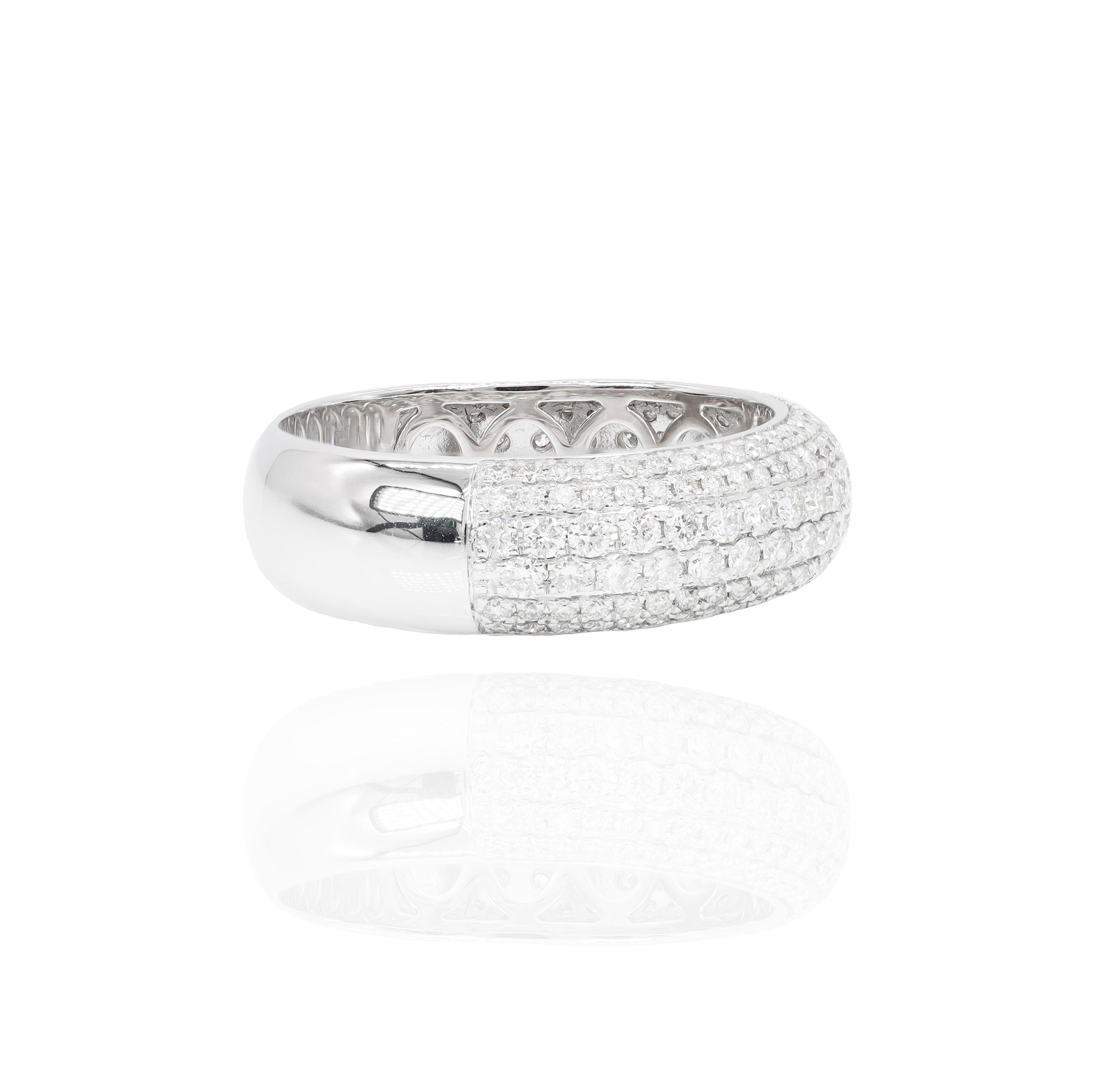 Bubbly Diamond Ring Band
