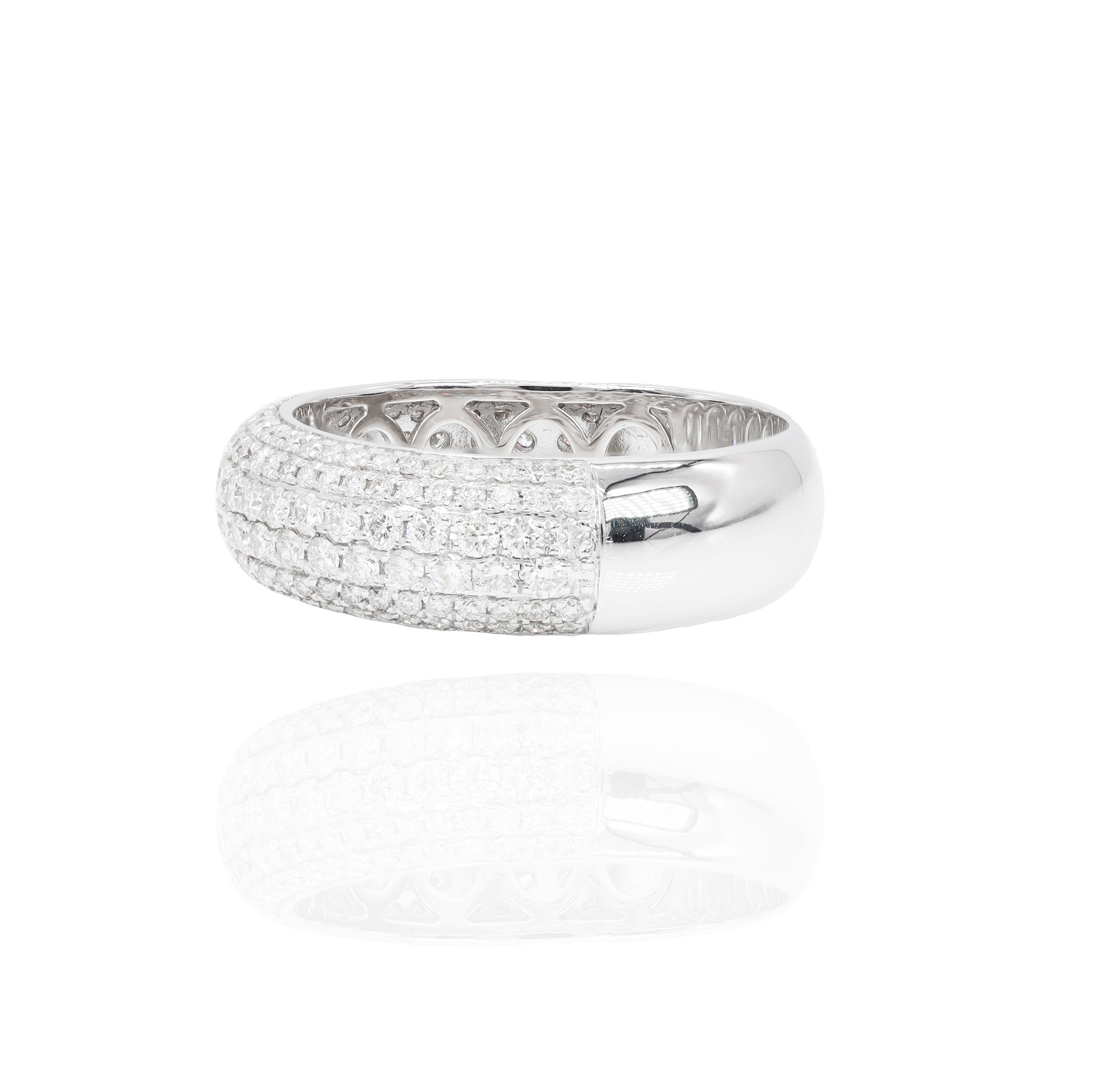 Bubbly Diamond Ring Band