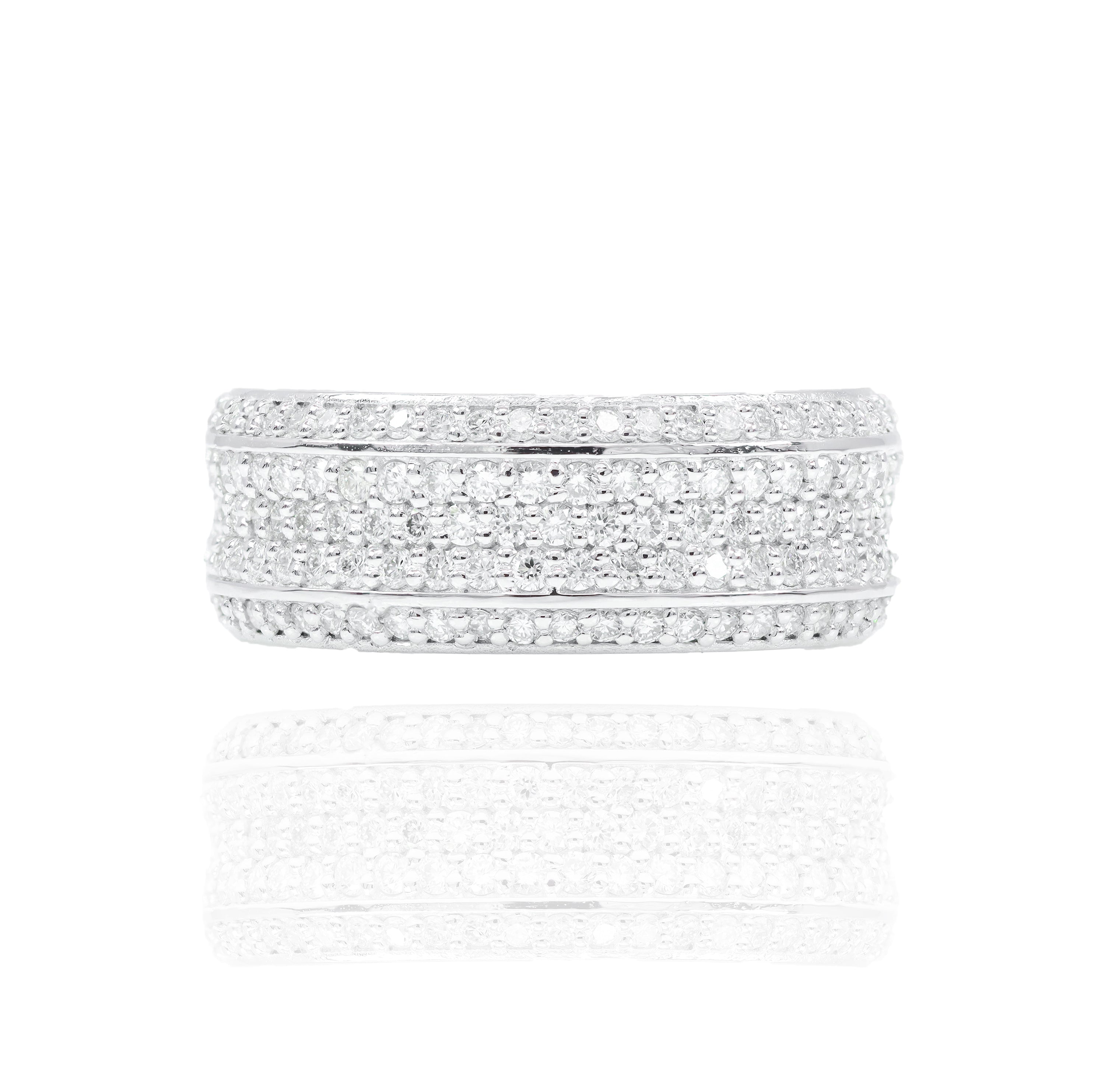 Diamond Beveled Eternity Ring Band