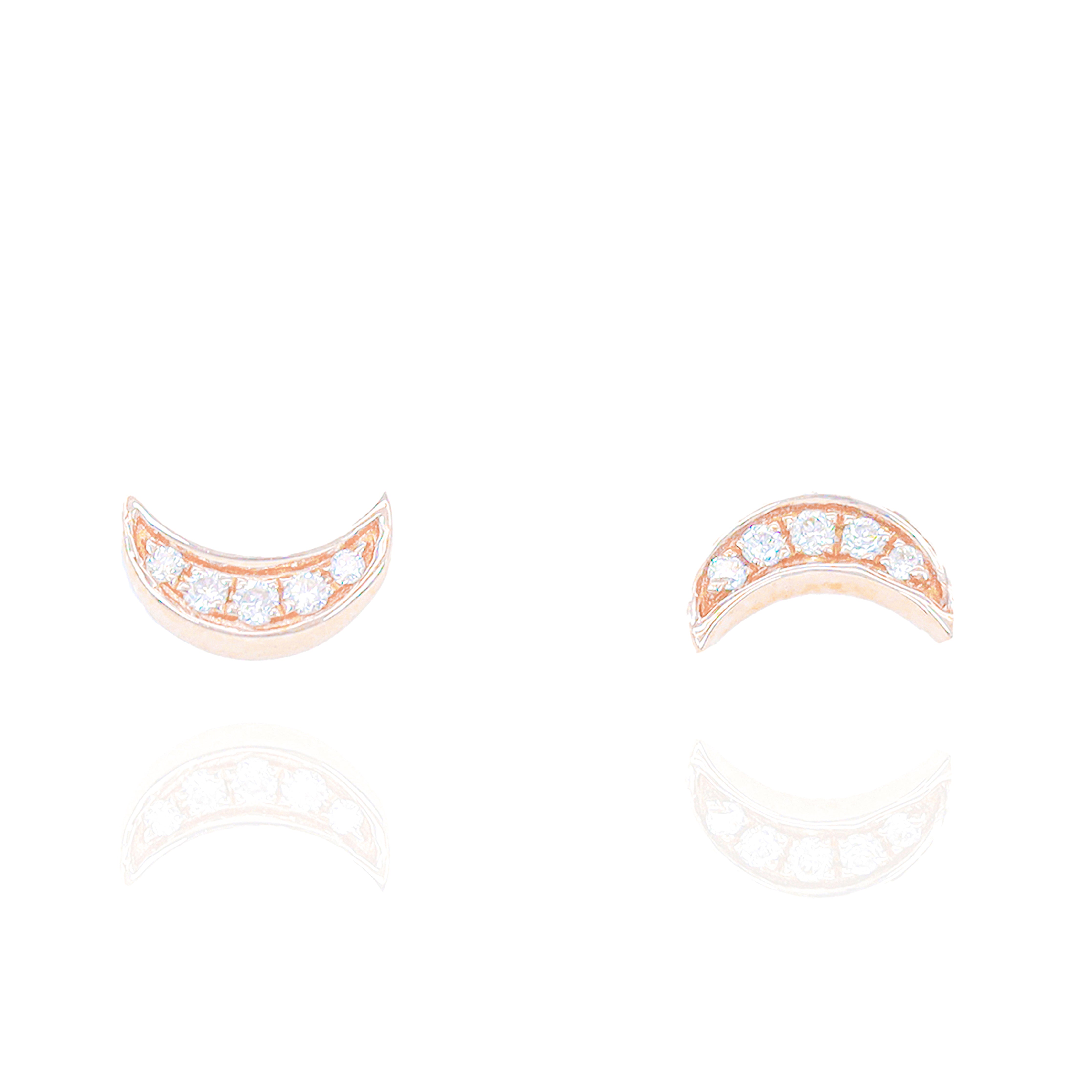 Crescent Moon Diamond Earrings