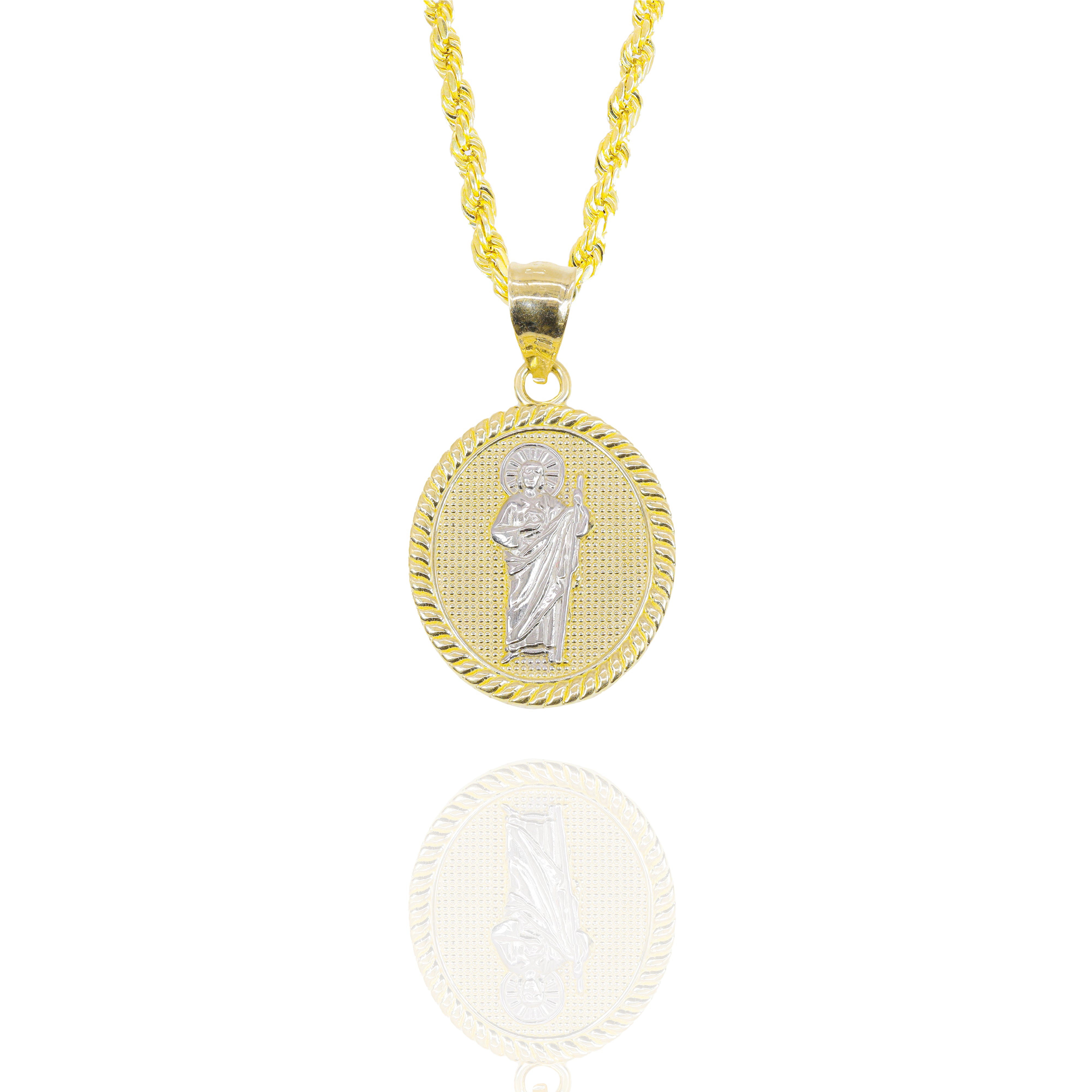 Italian Round Saint Jude Gold Pendant