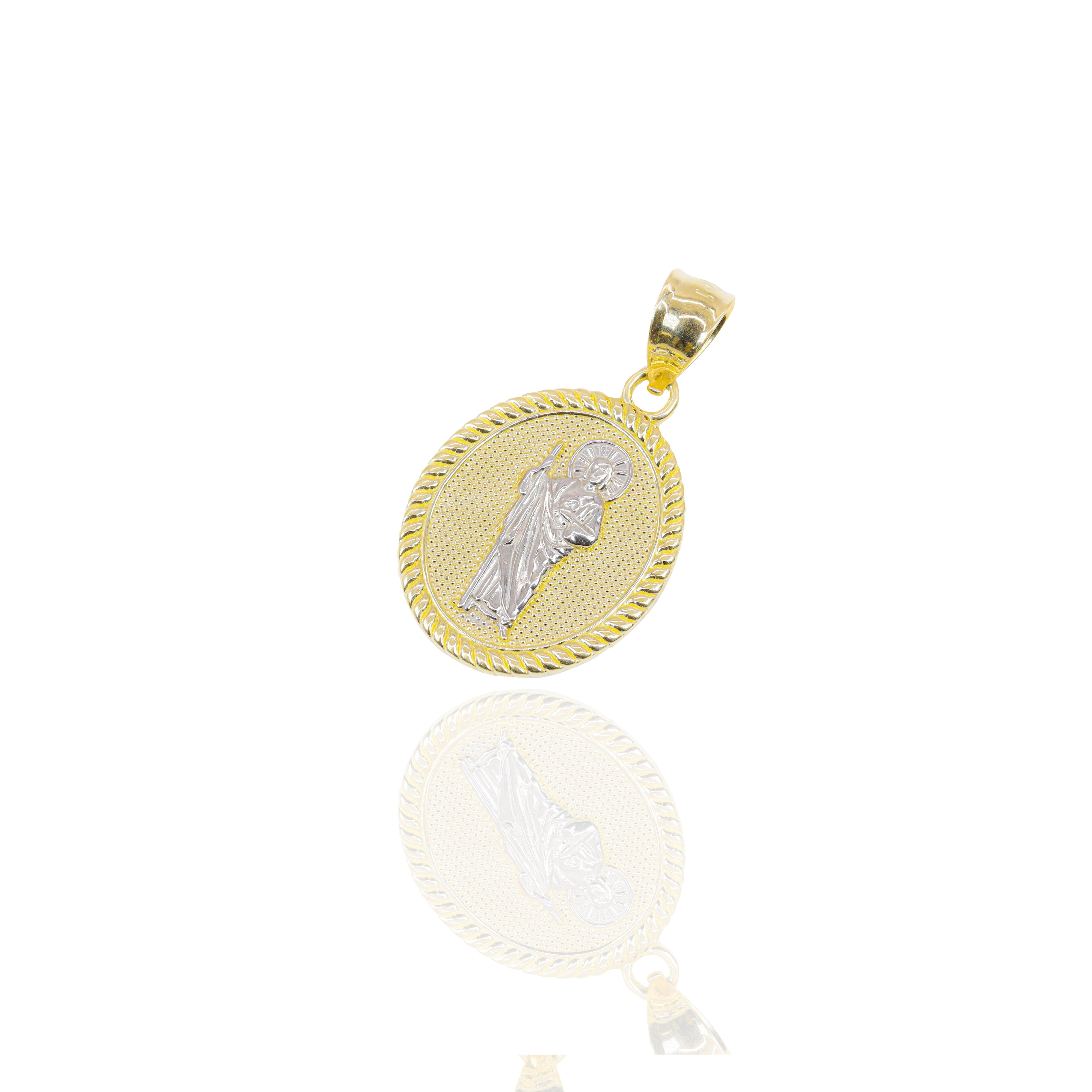 Italian Round Saint Jude Gold Pendant