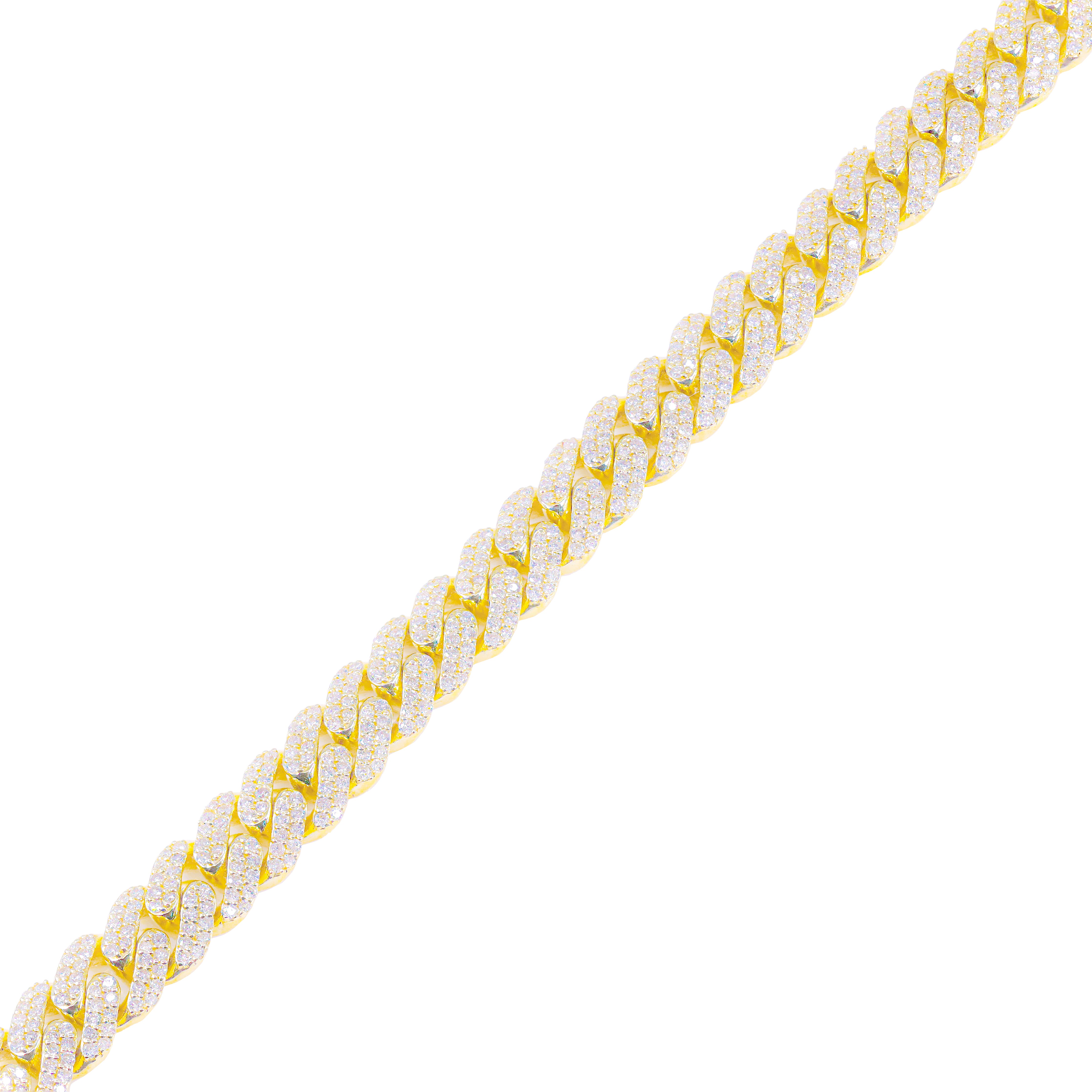 9mm Diamond Cuban Link Bracelet