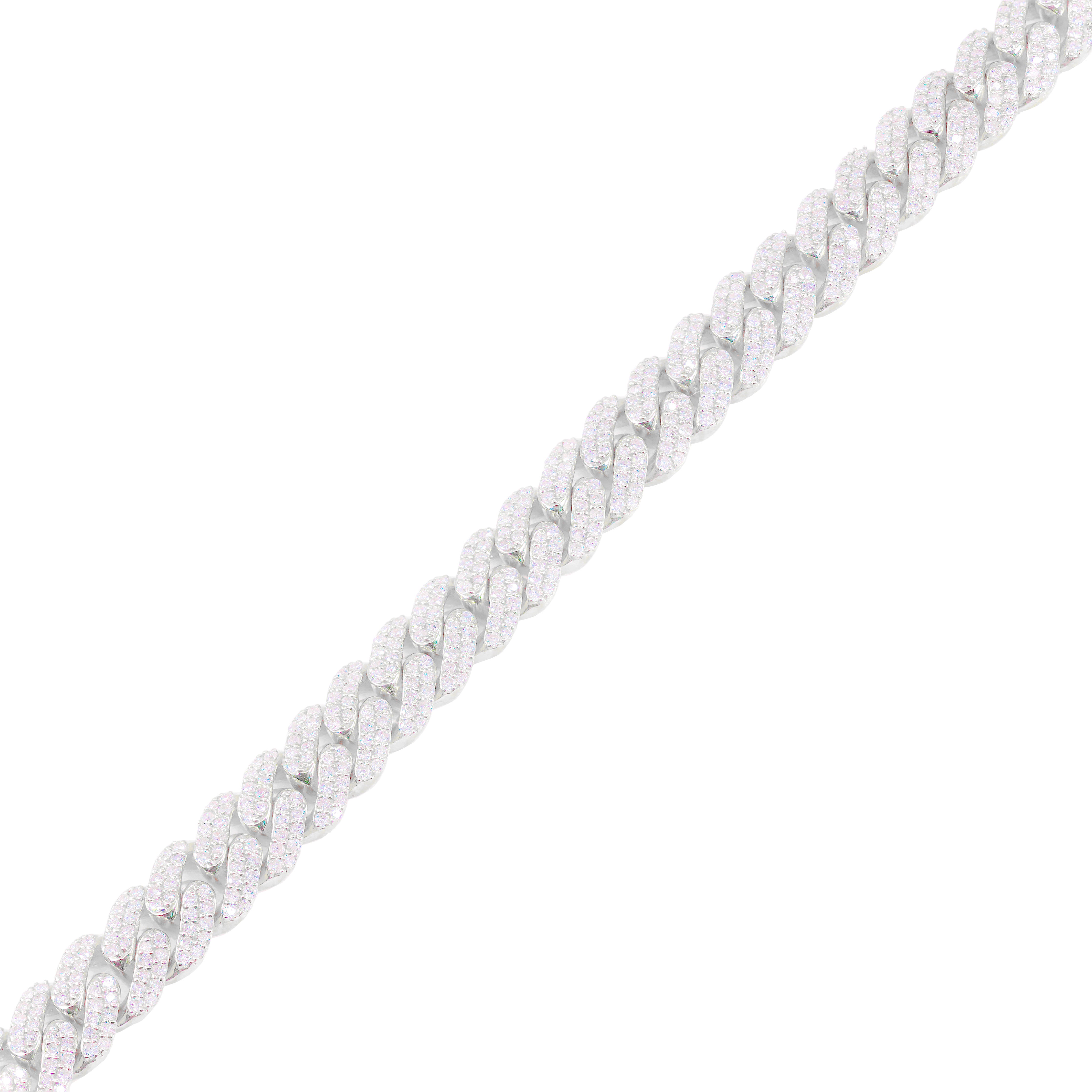 9mm Diamond Cuban Link Bracelet