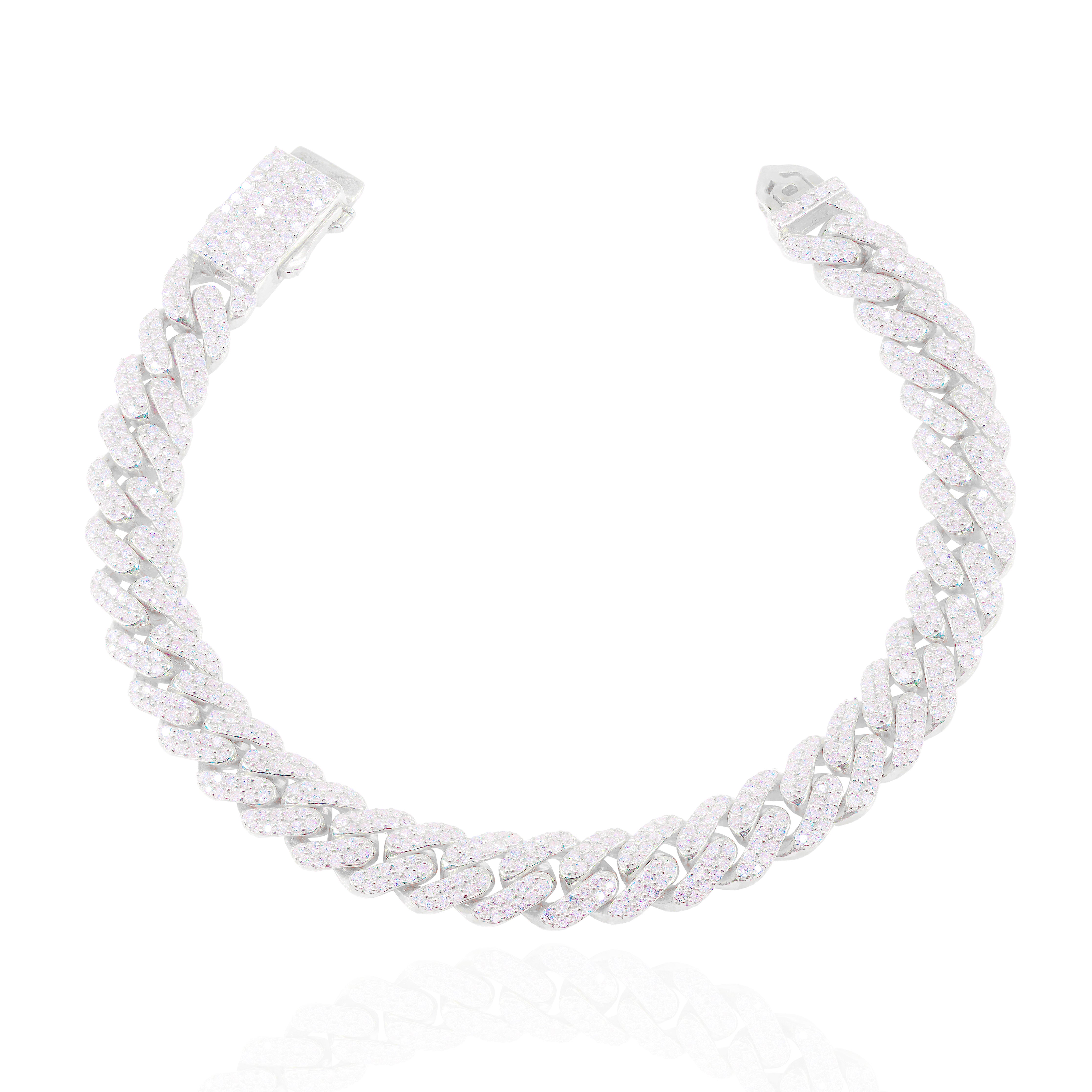 9mm Diamond Cuban Link Bracelet