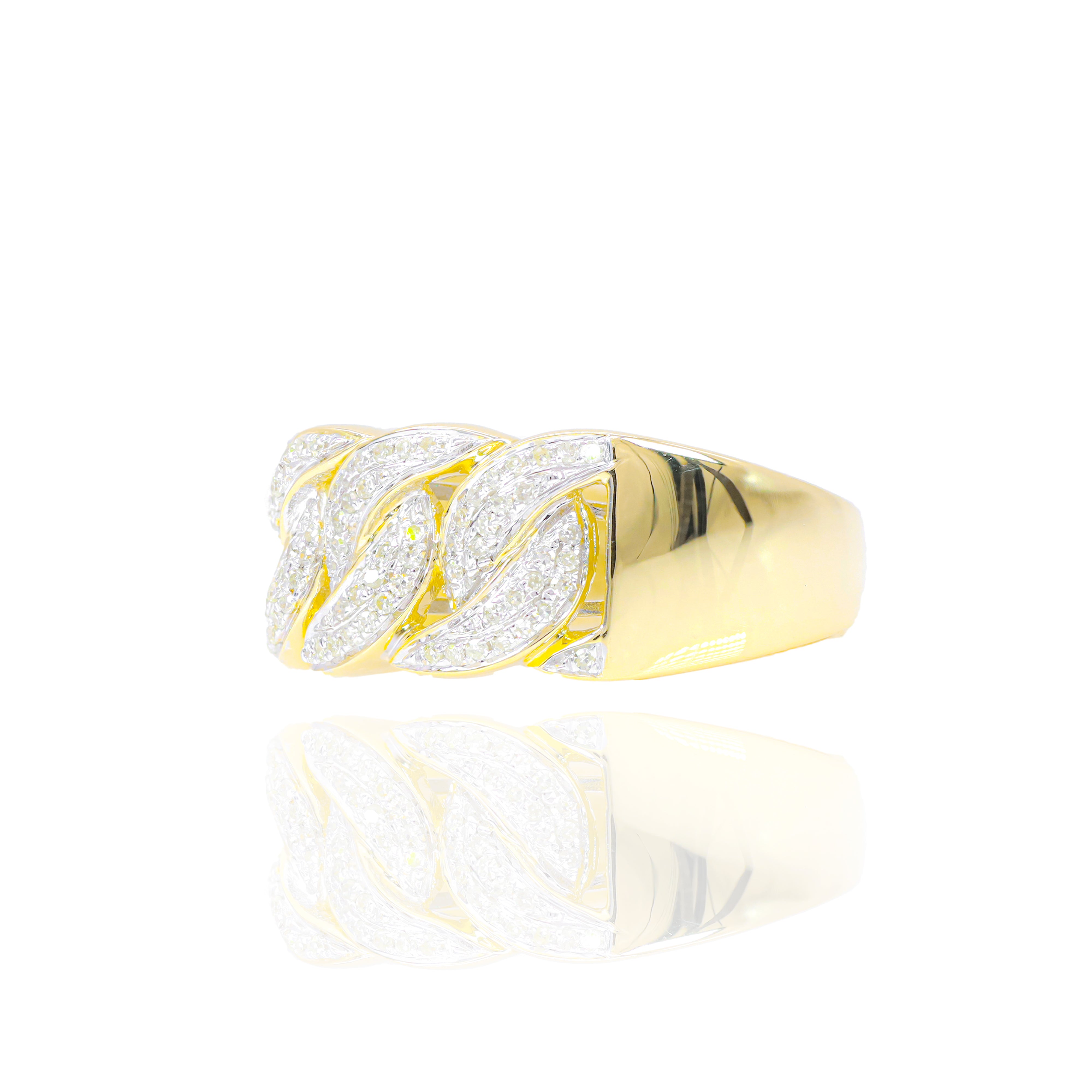 Micro Pauve Diamond Cuban Ring