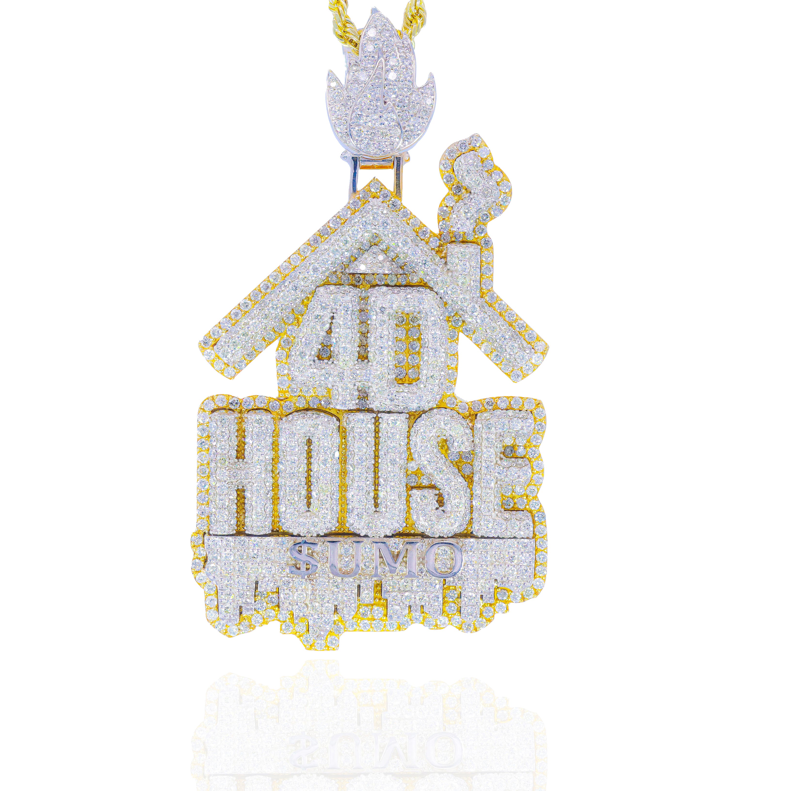 Custom Design Deposit - Stacked Style Logo Diamond Pendant