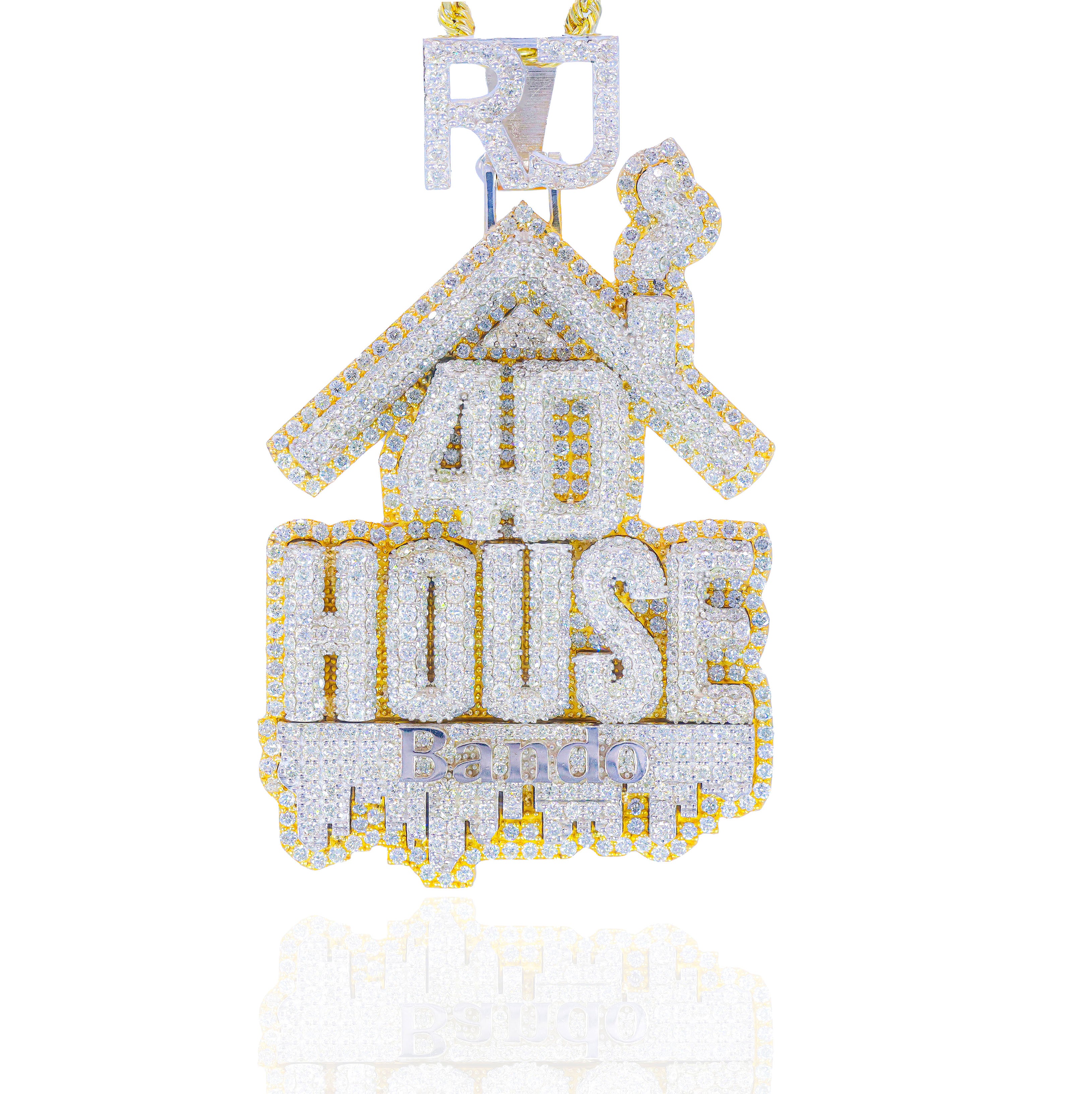 Custom Design Deposit - Stacked Style Logo Diamond Pendant