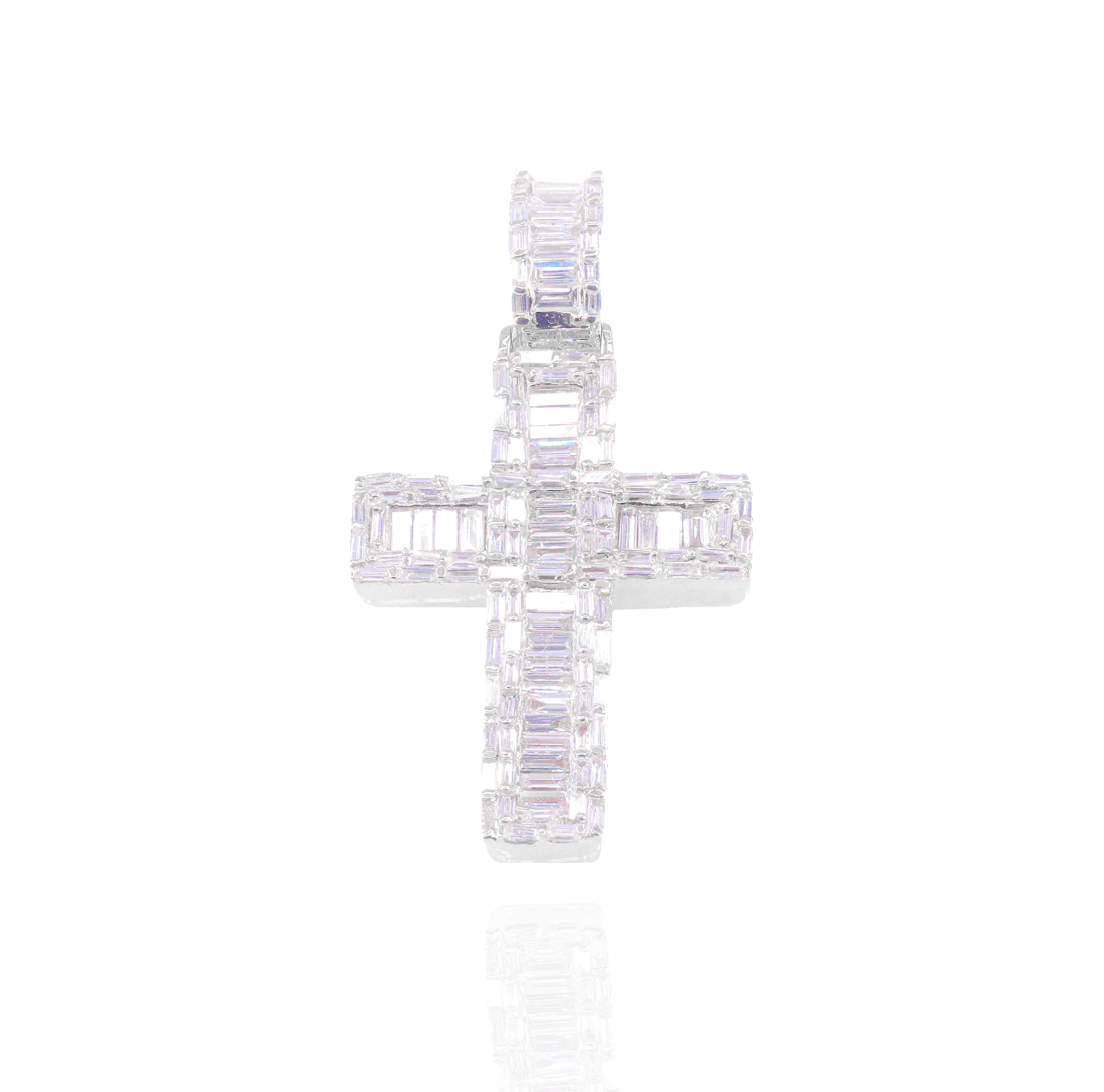 Baguette Diamond Cross Pendant
