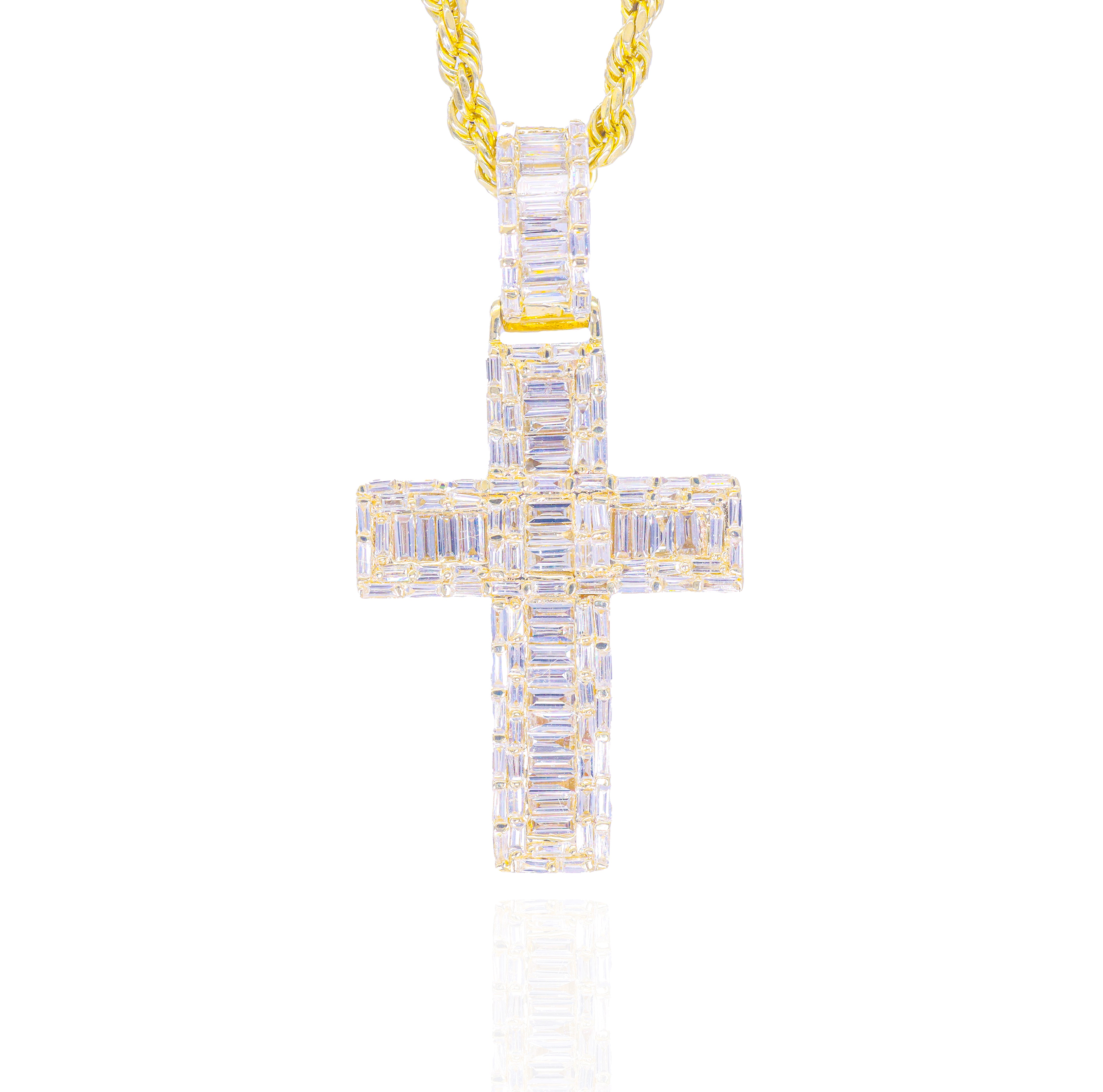Baguette Diamond Cross Pendant