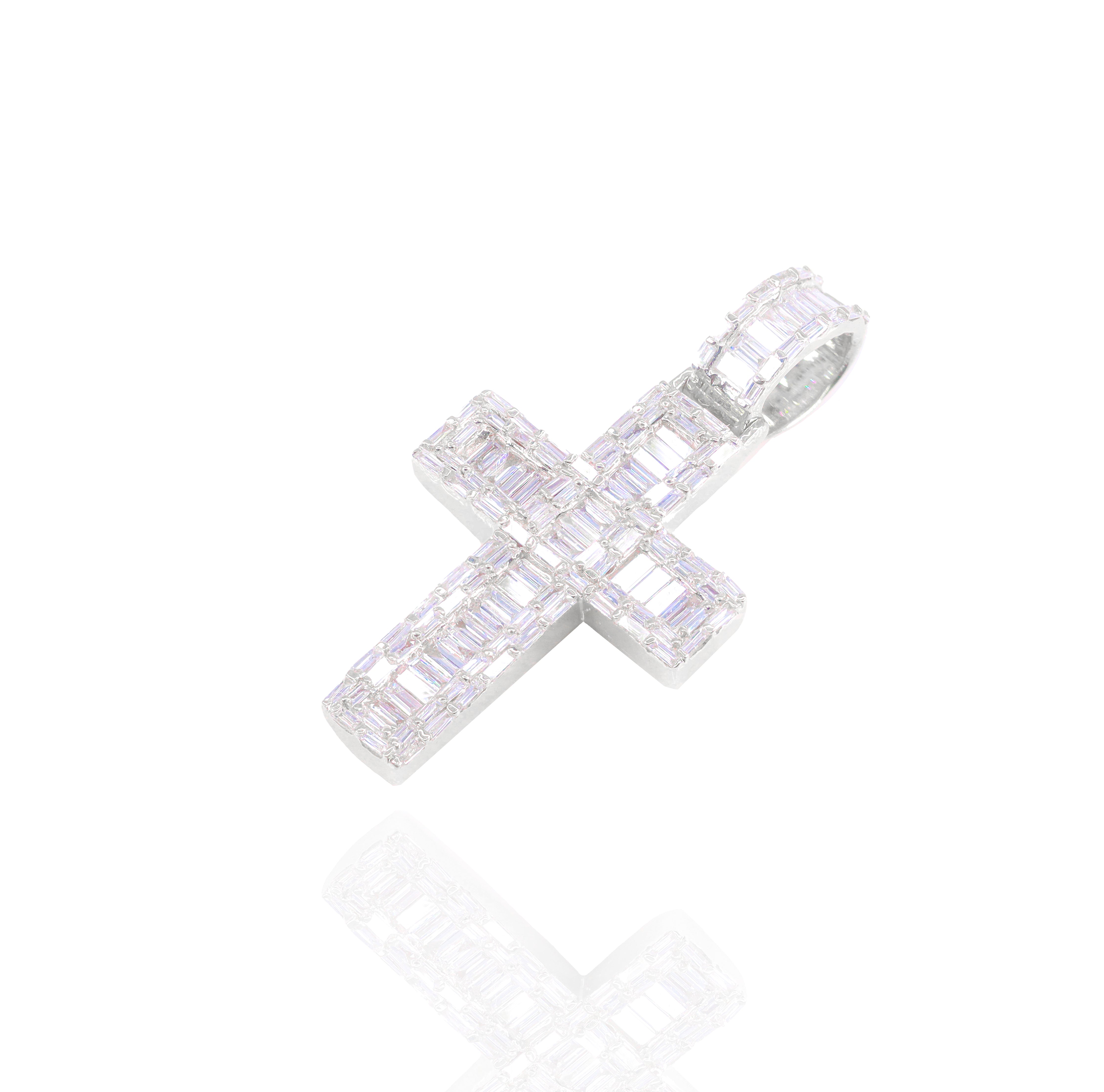 Baguette Diamond Cross Pendant