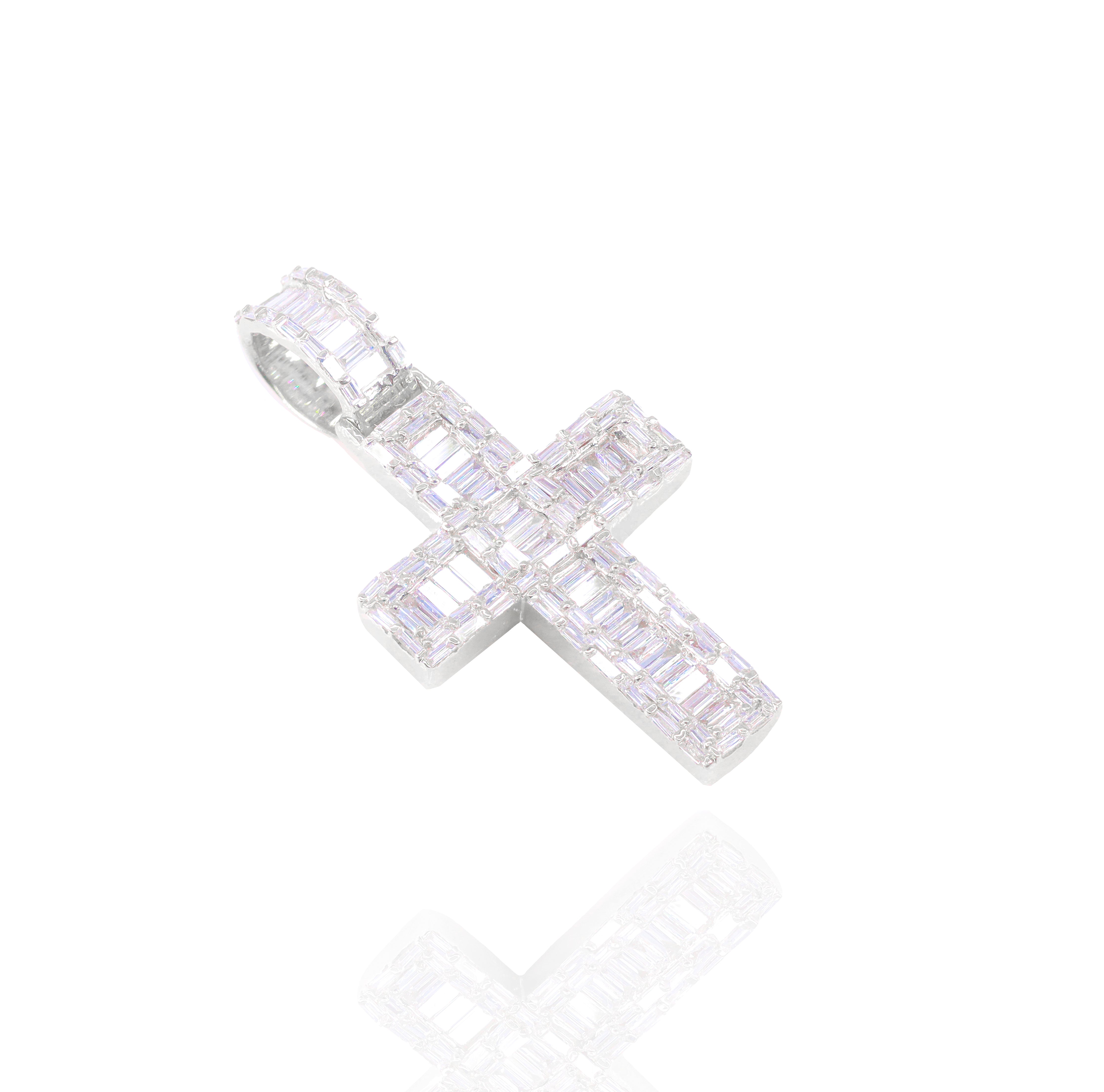 Baguette Diamond Cross Pendant