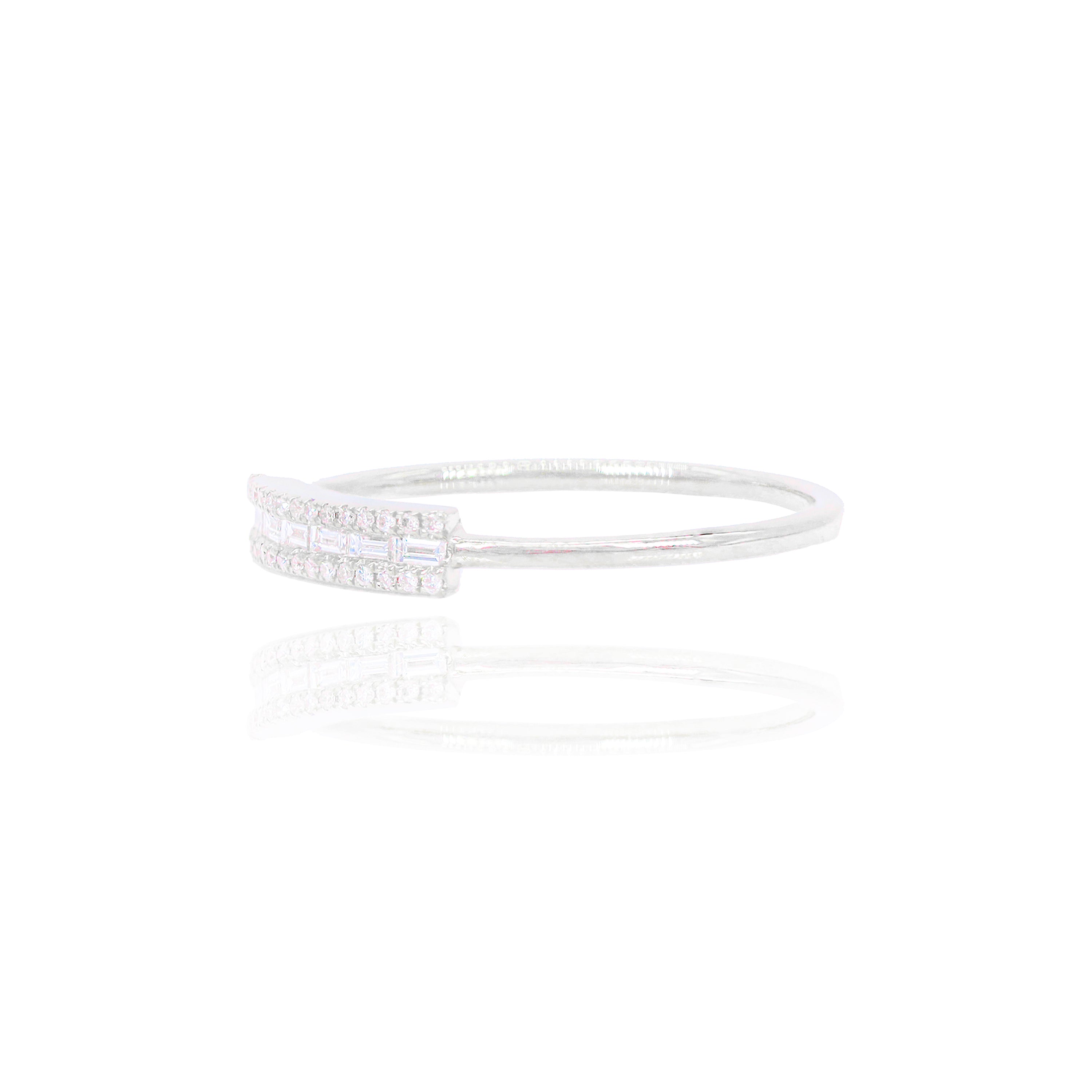 Center Baguette Diamond Row with Gold Band