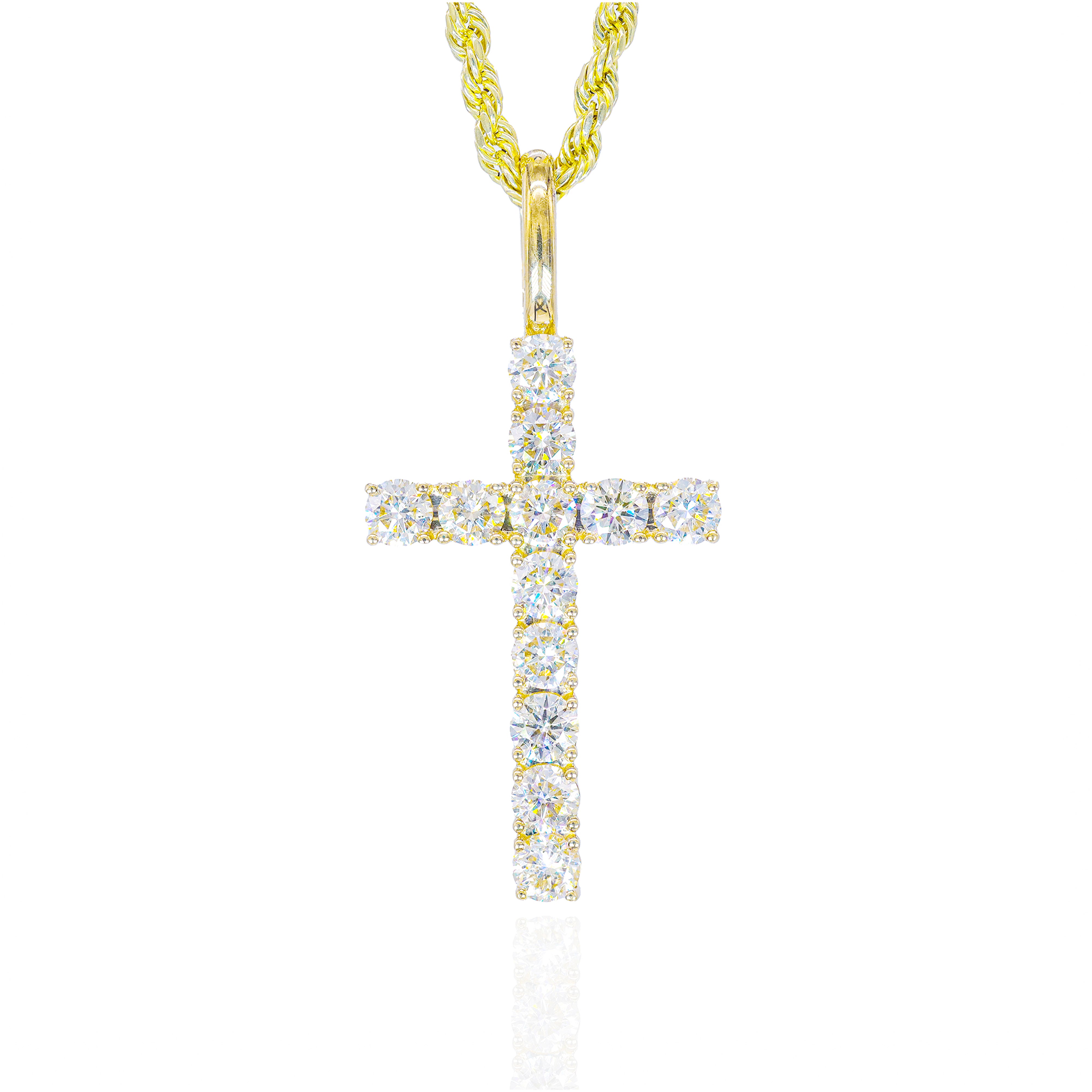 20-Pointer Diamond Cross Pendant