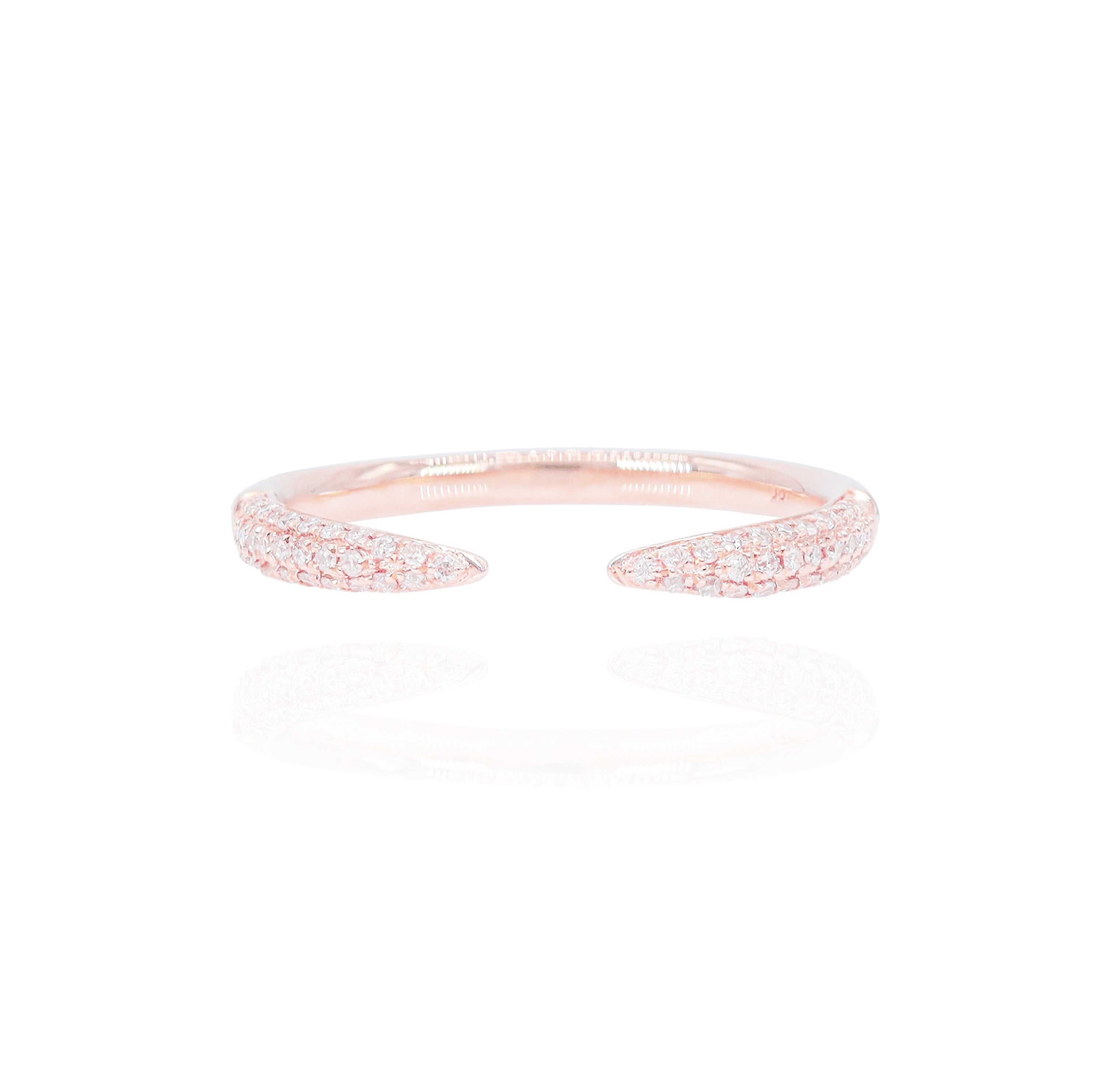 Pointed Open Diamond Claw Ring