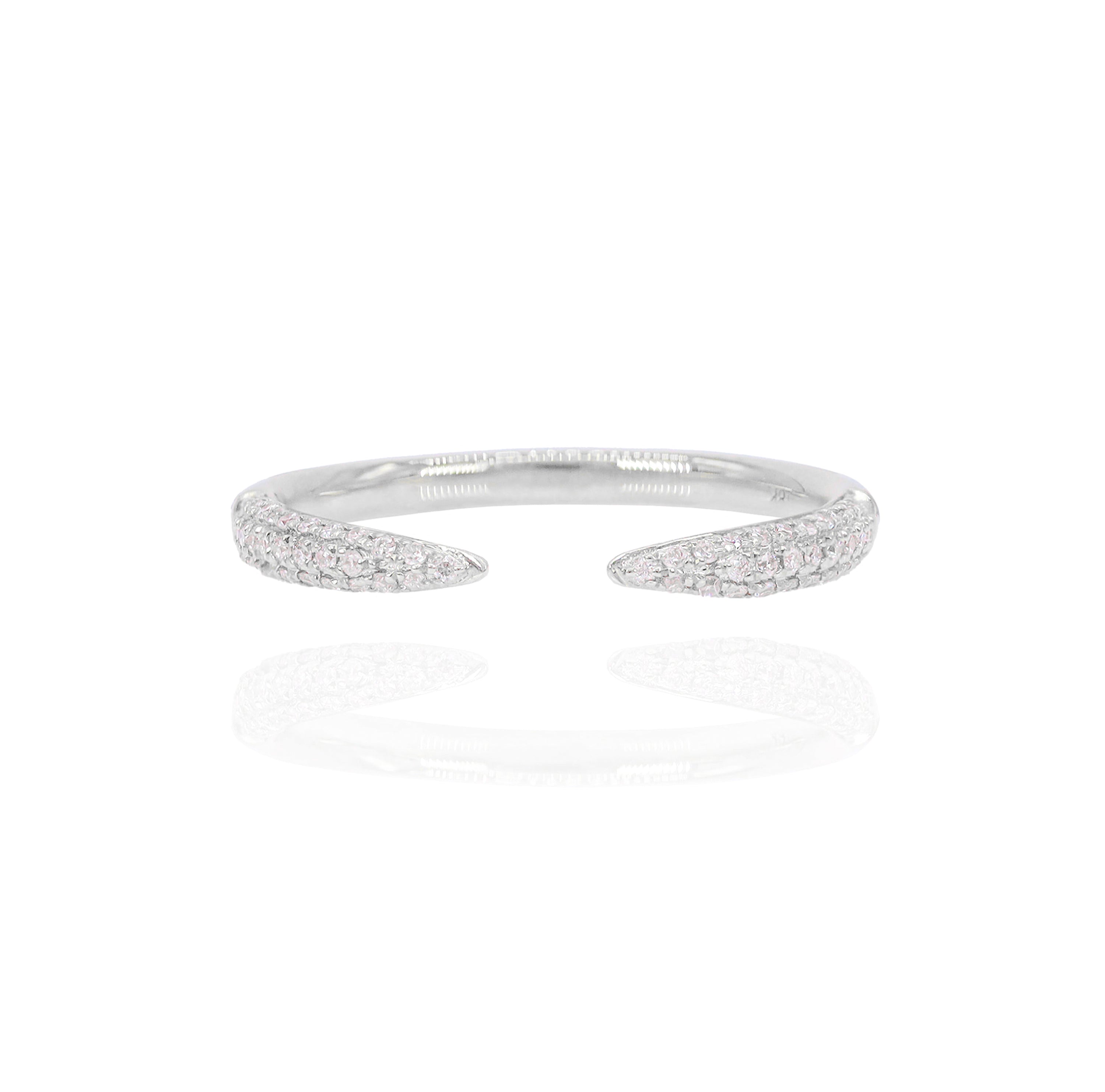 Pointed Open Diamond Claw Ring