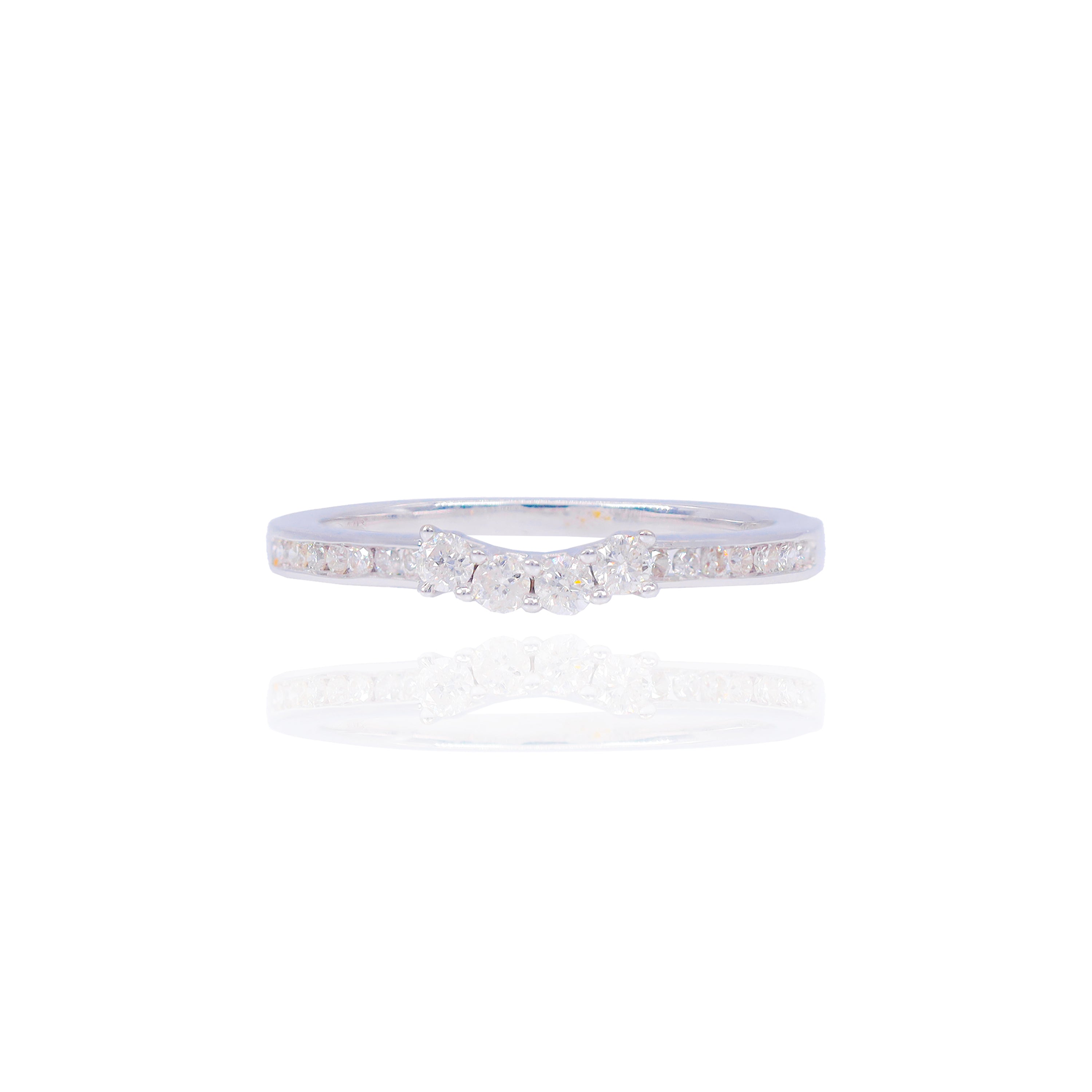 .25 Carat Center 18KT White Gold Diamond Engagement Ring & Band