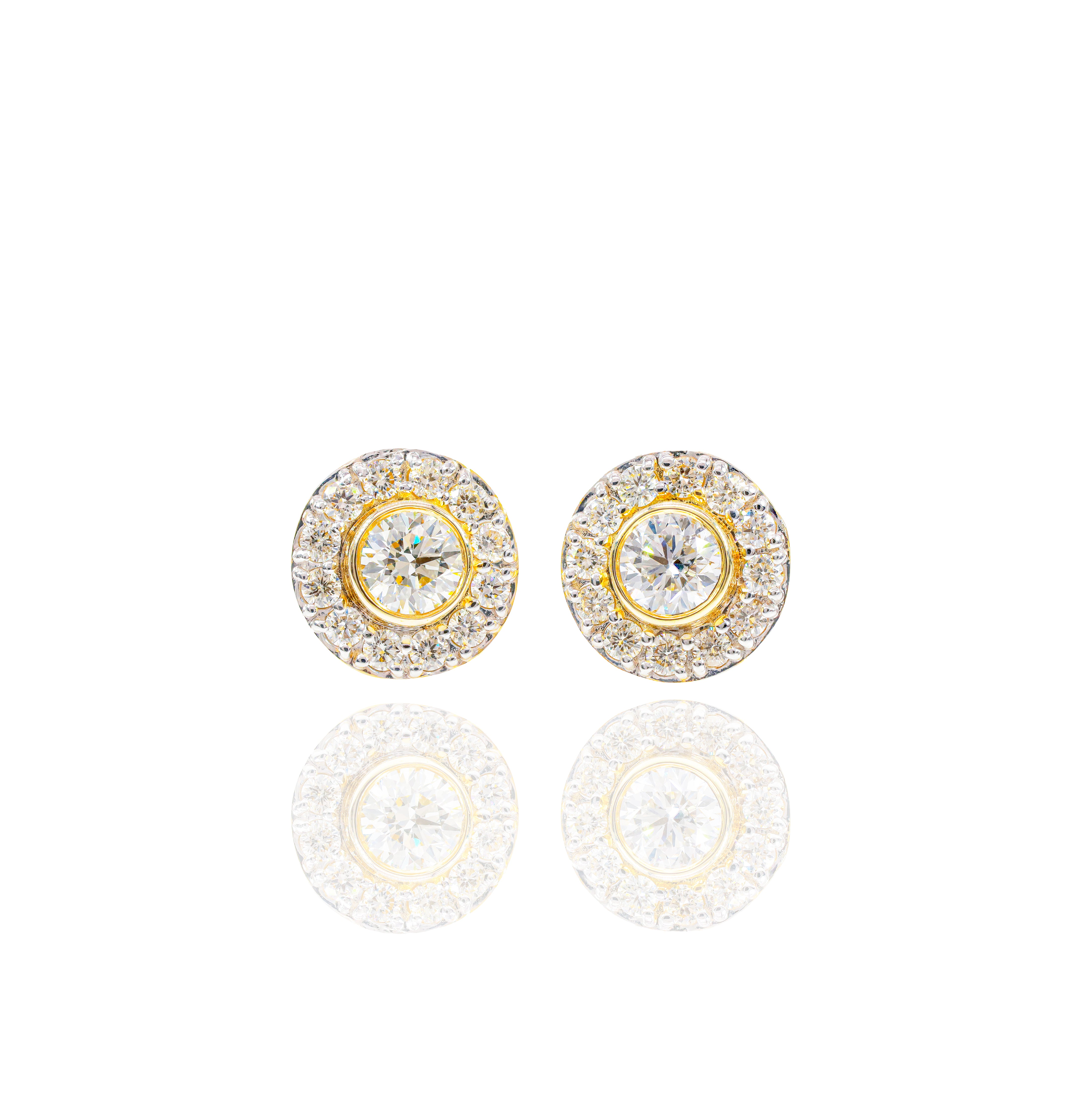 35 Pointer Center Diamond Earrings