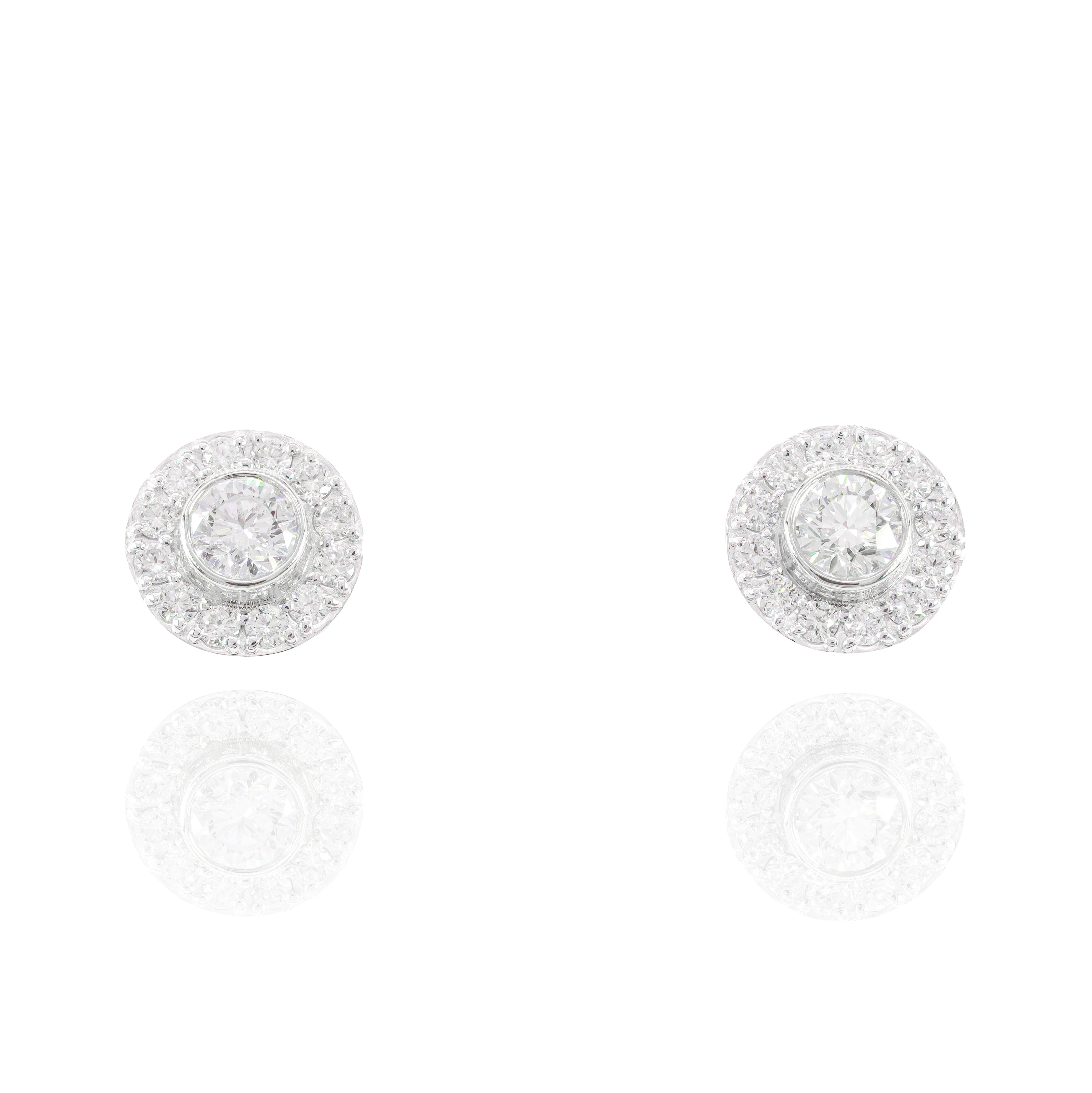 35 Pointer Center Diamond Earrings
