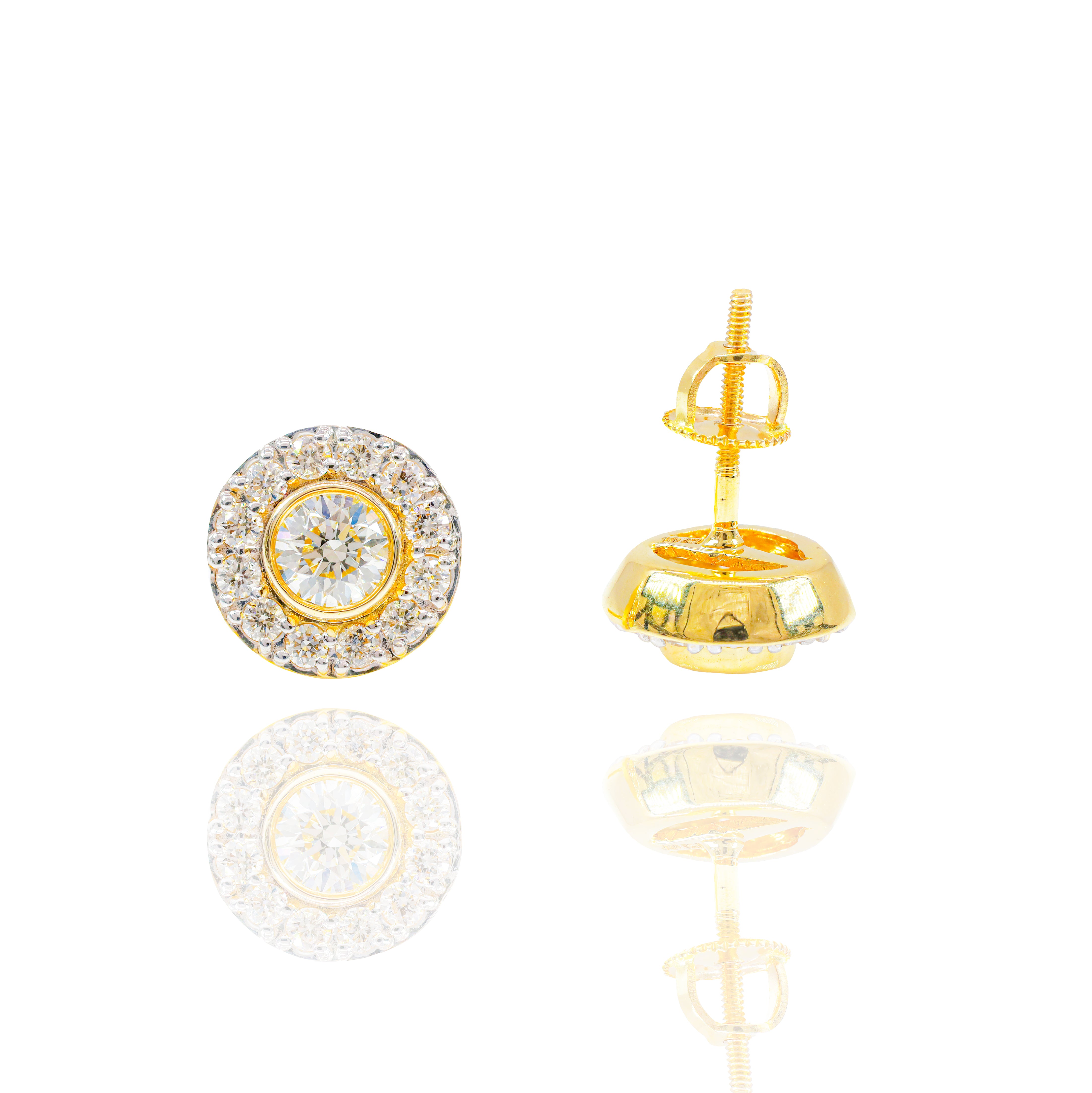 35 Pointer Center Diamond Earrings