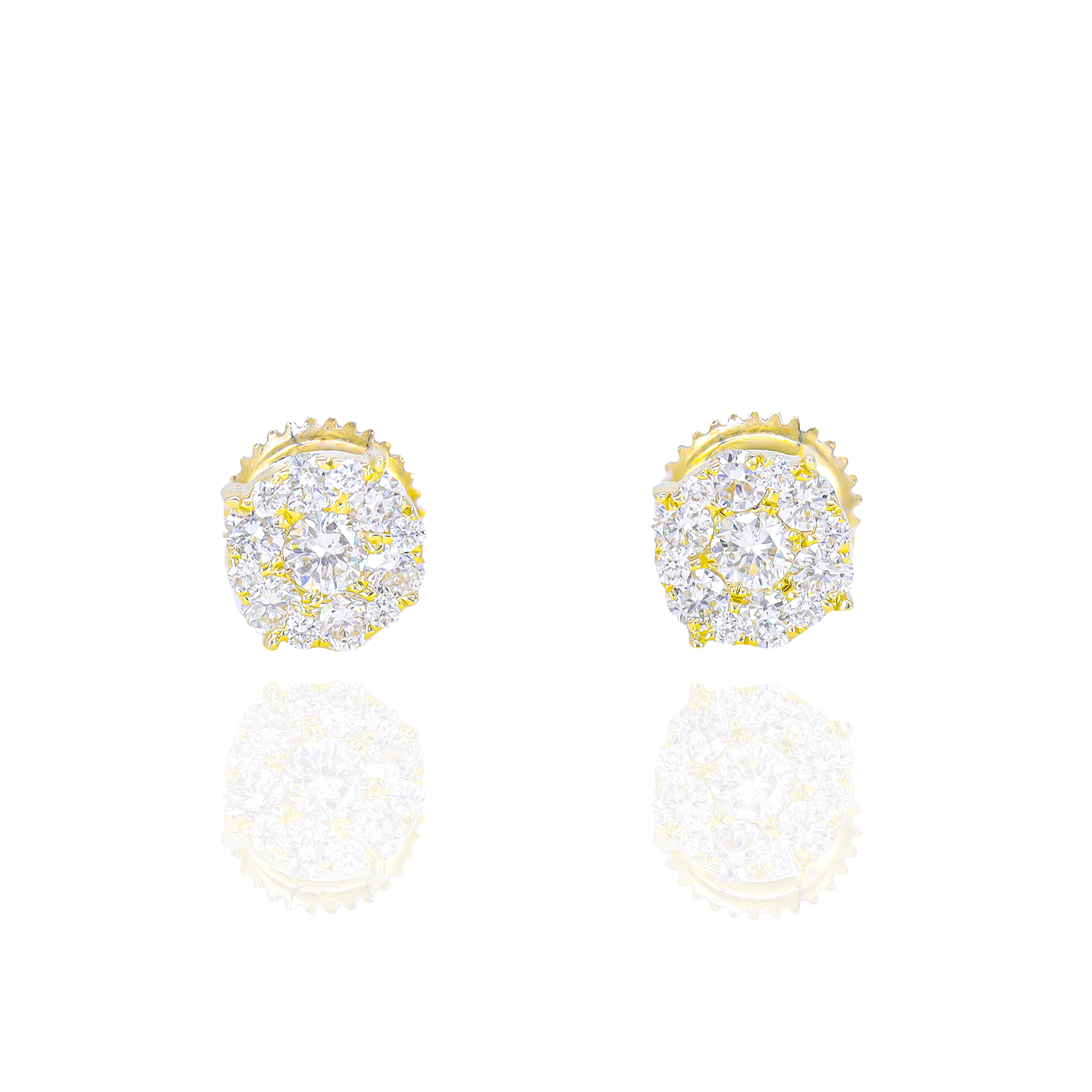 1/2 Carat Cluster Prong Diamond Earrings