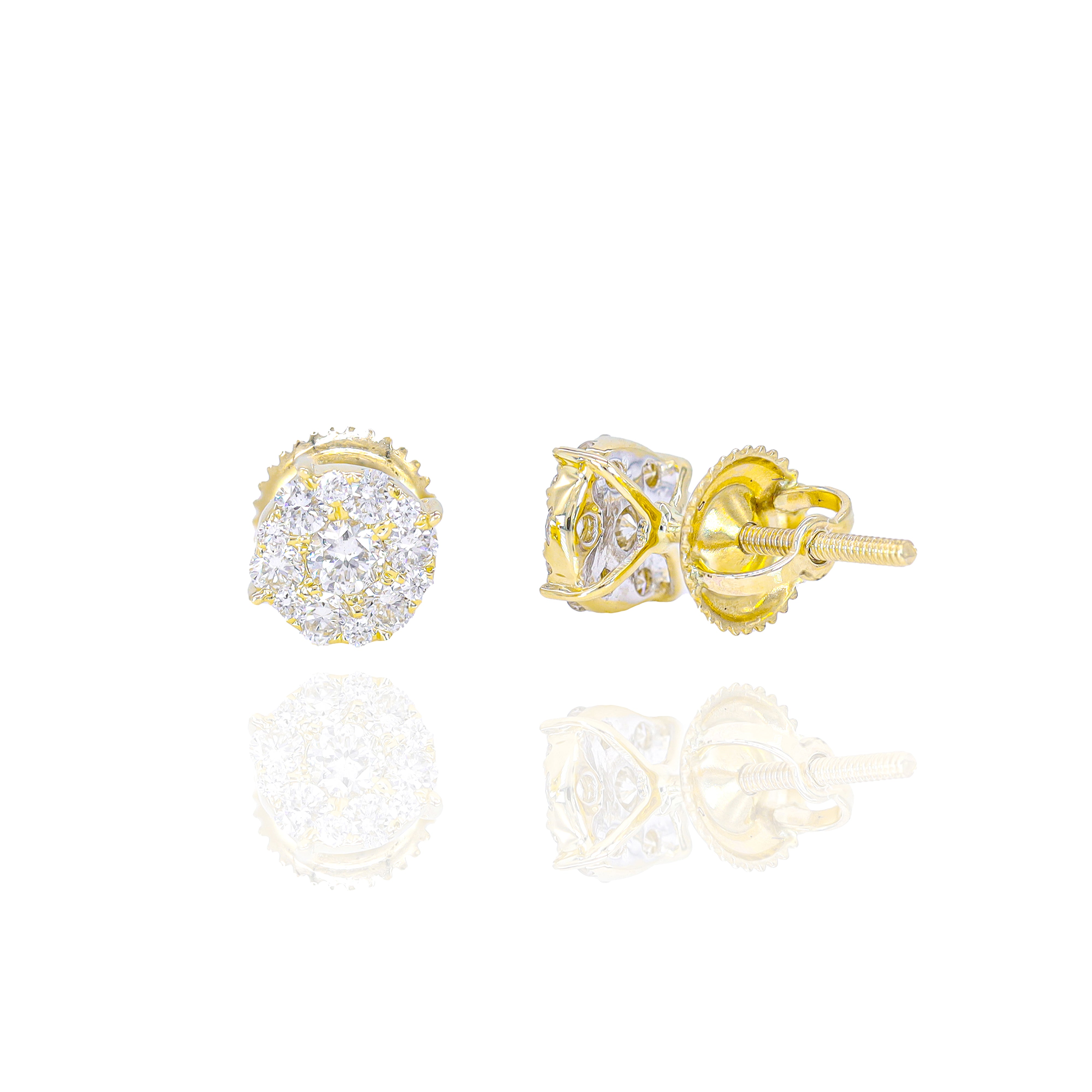 1/2 Carat Cluster Prong Diamond Earrings
