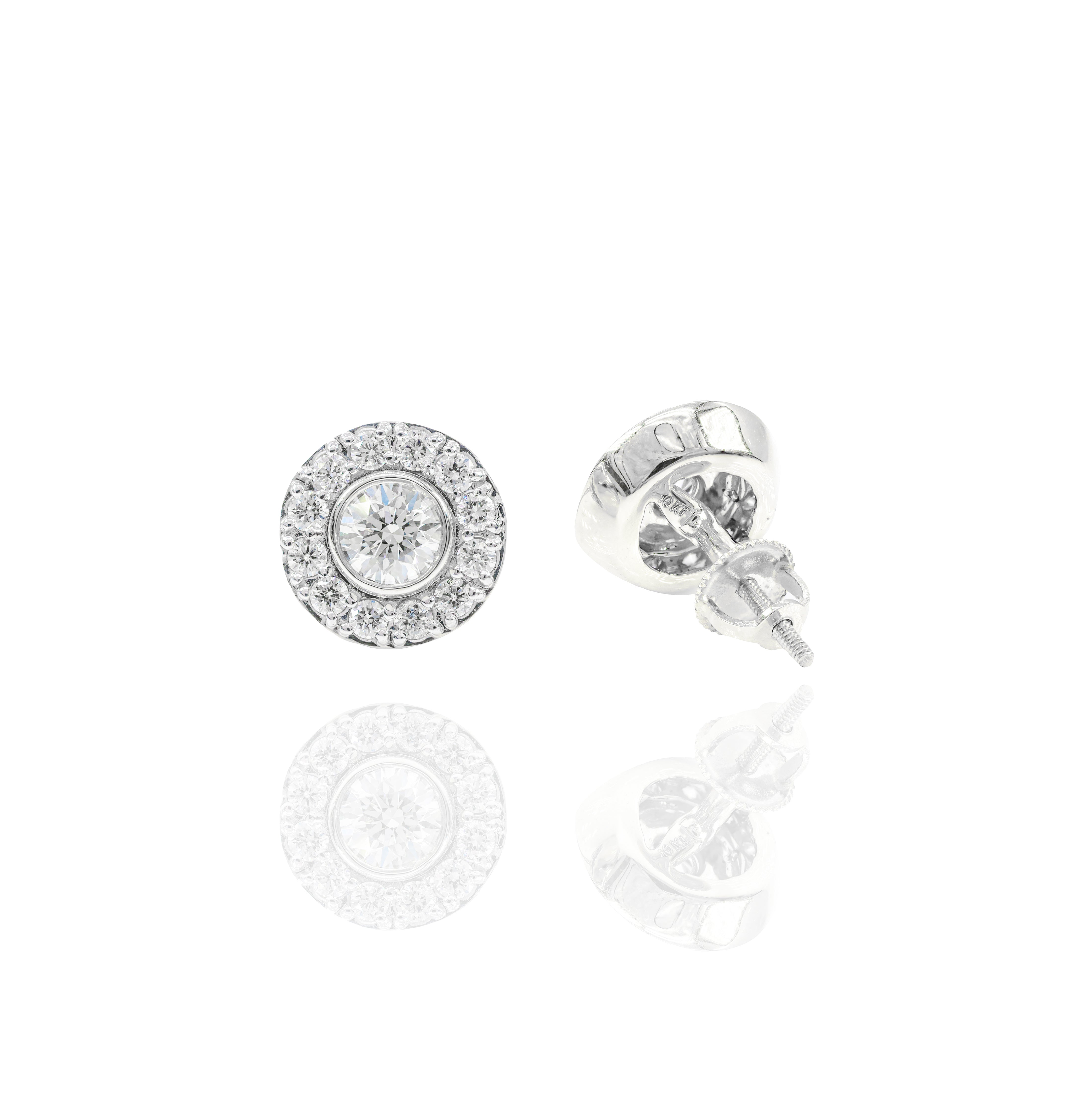 35 Pointer Center Diamond Earrings
