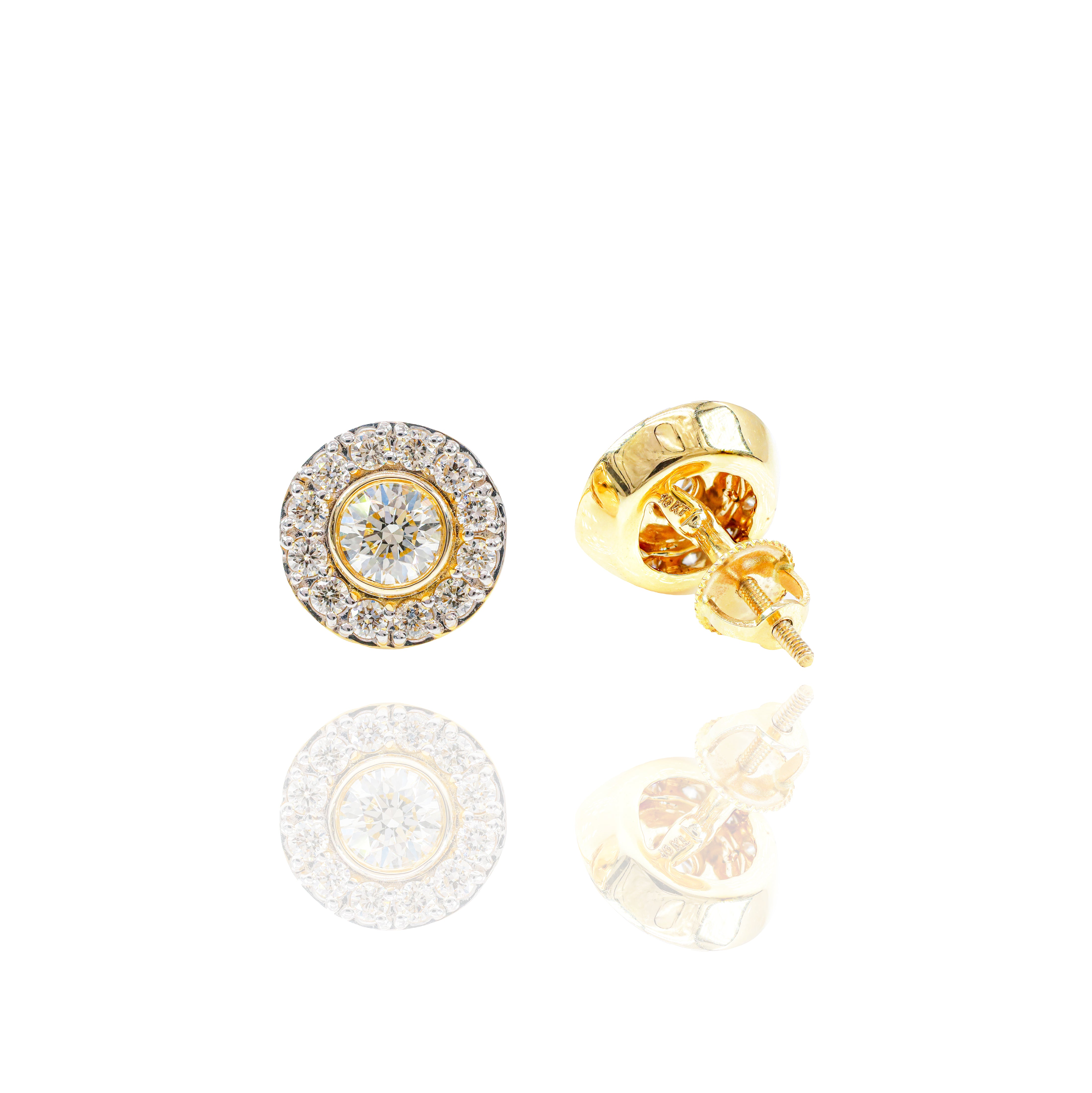 35 Pointer Center Diamond Earrings