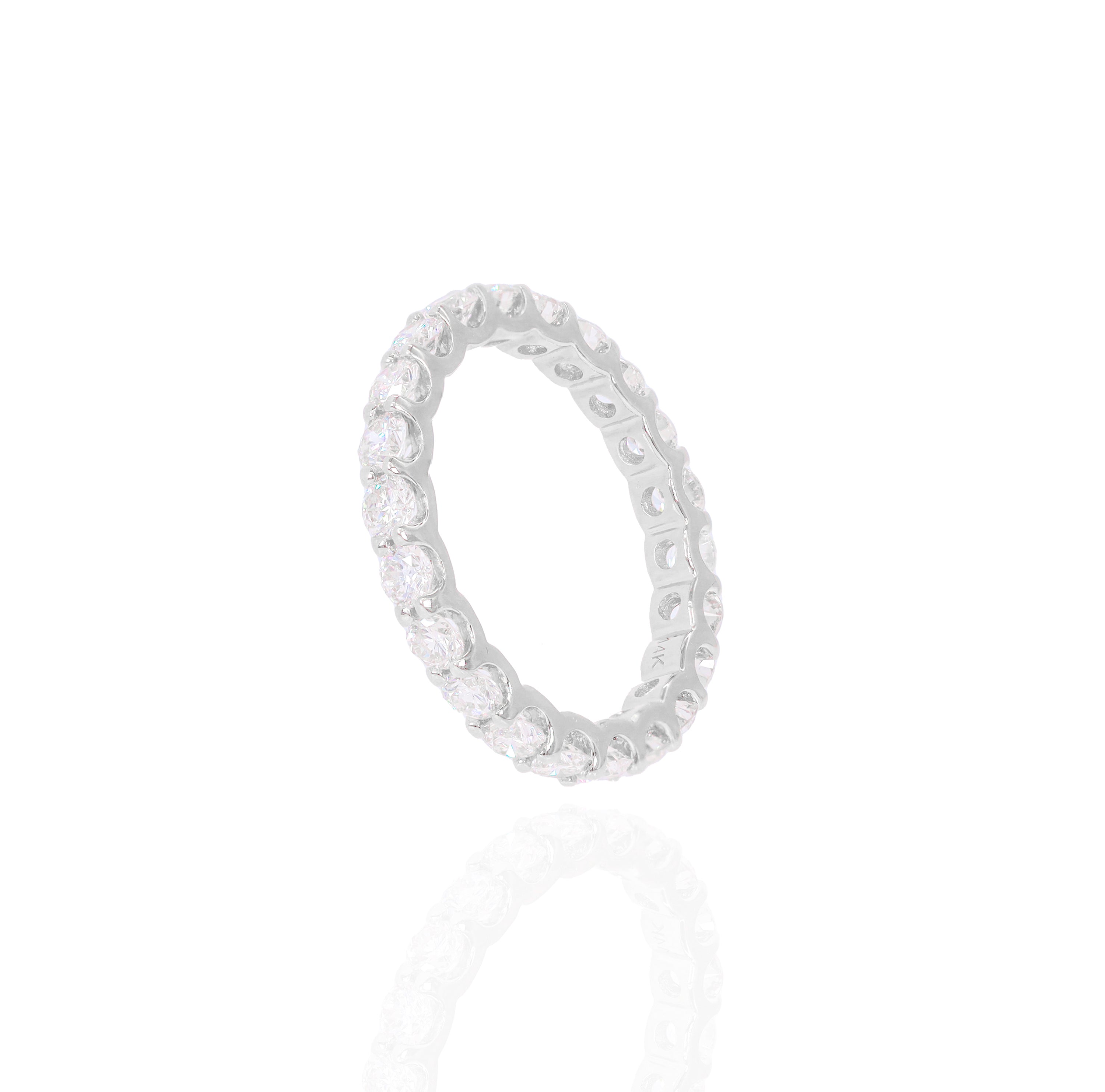 One Row Eternity Diamond Ring Band