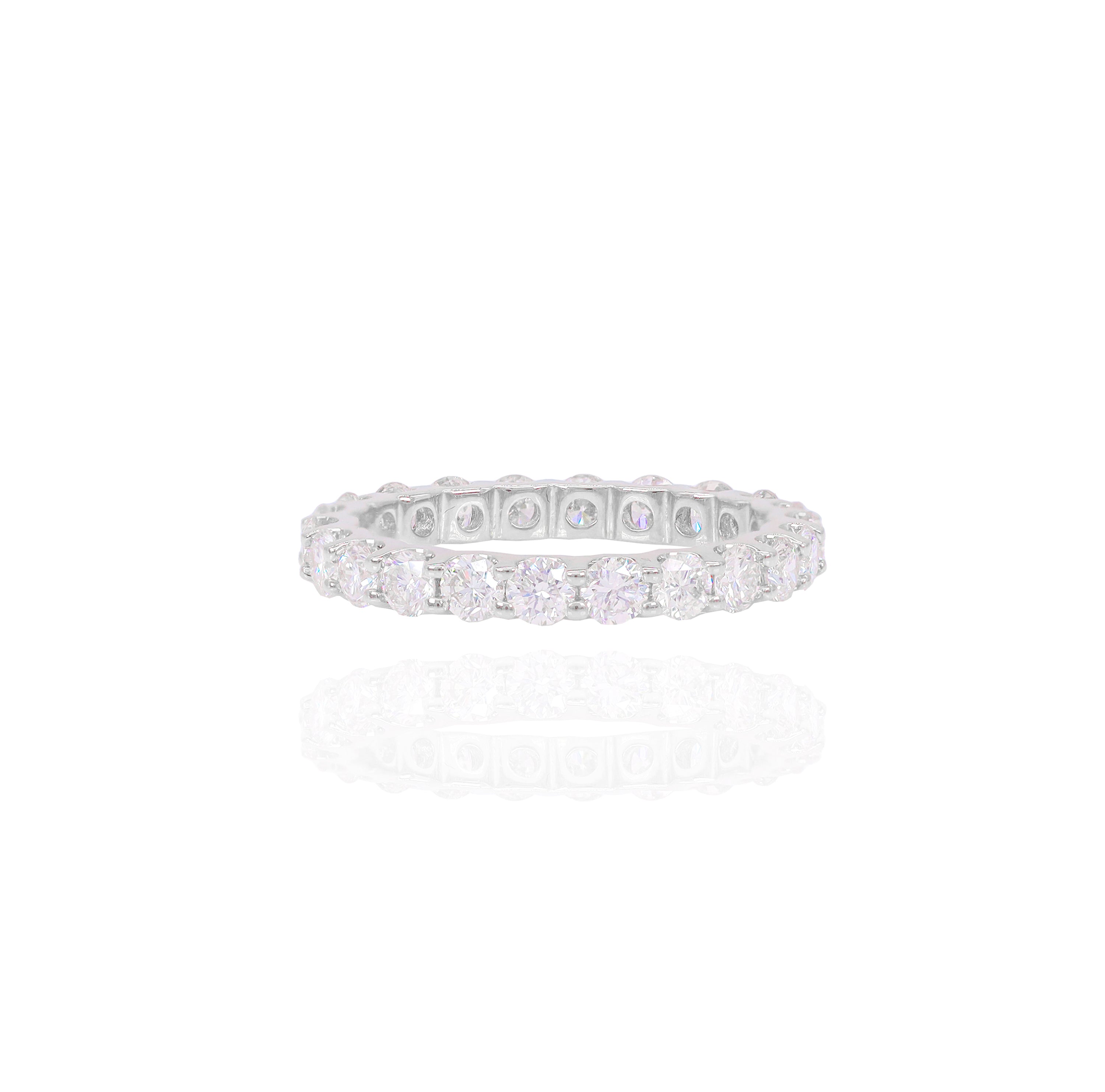 One Row Eternity Diamond Ring Band