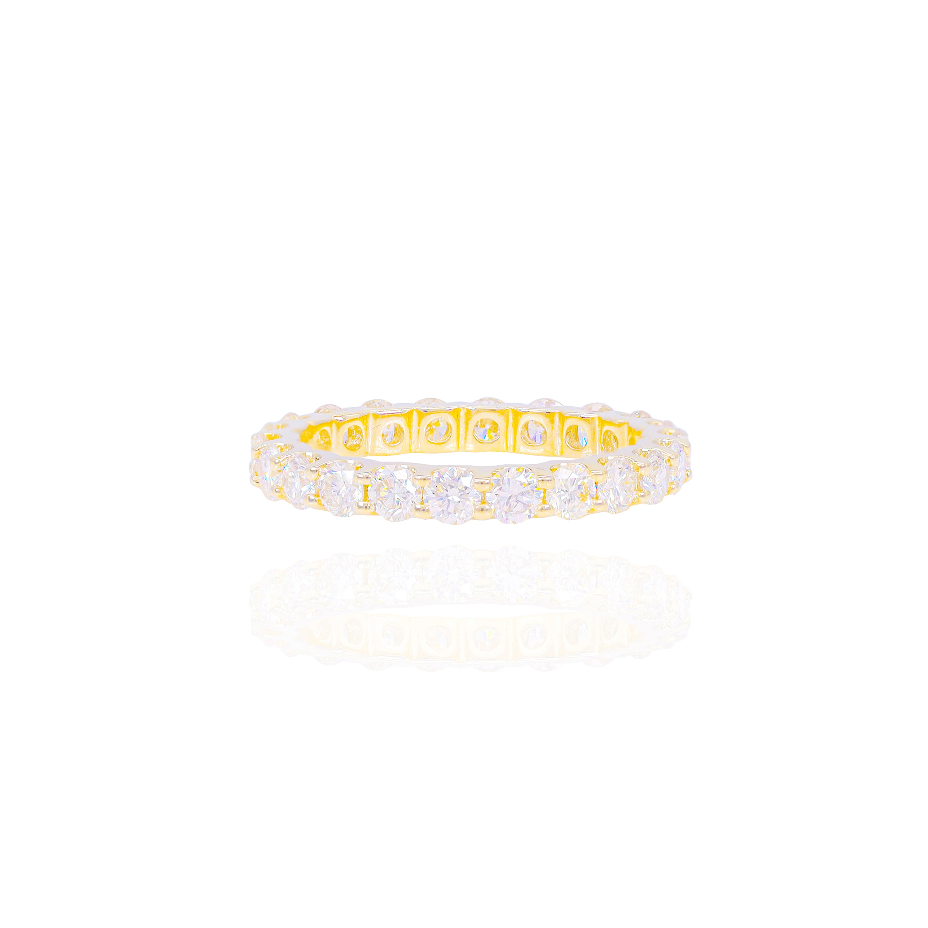 One Row Eternity Diamond Ring Band