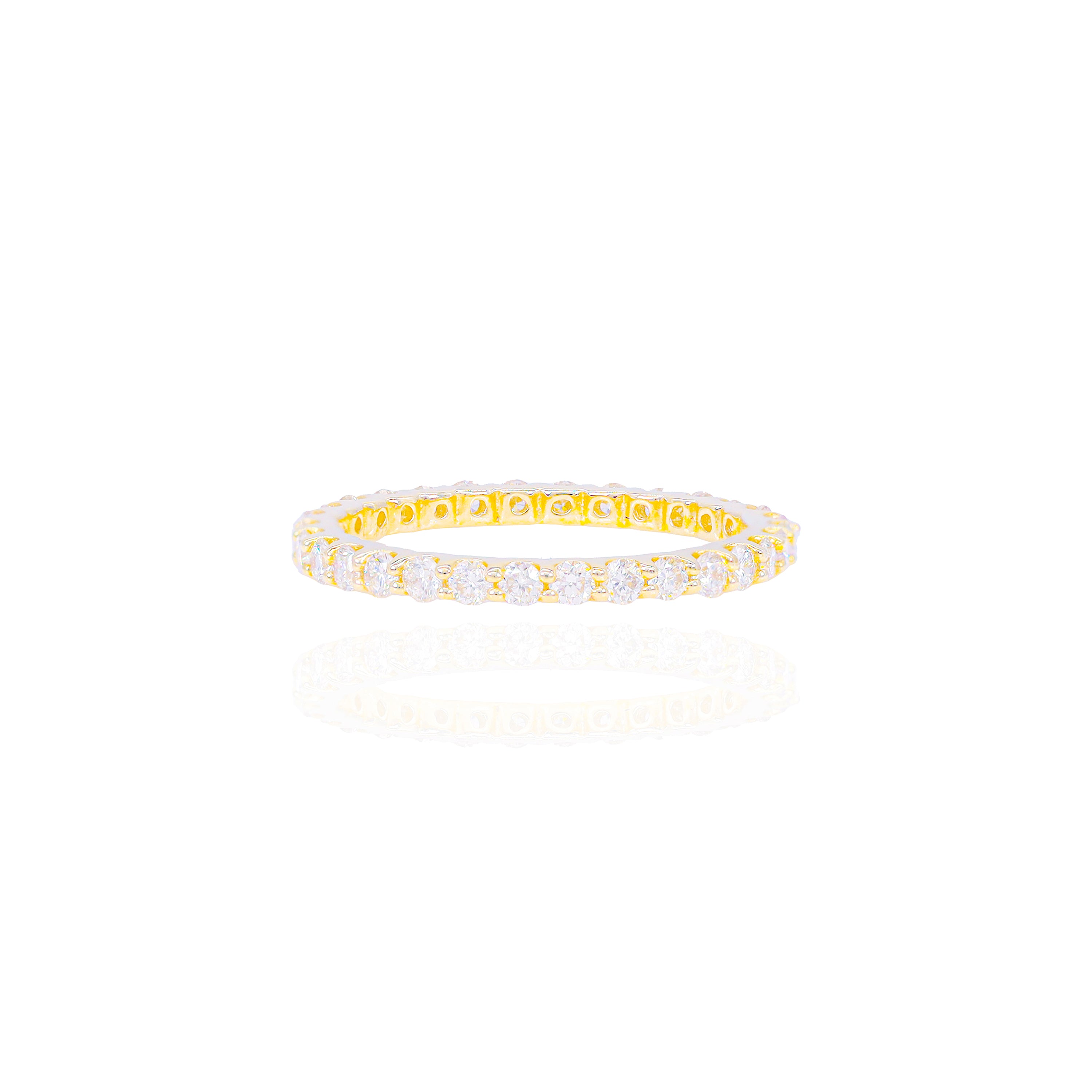 One Row Eternity Diamond Ring Band