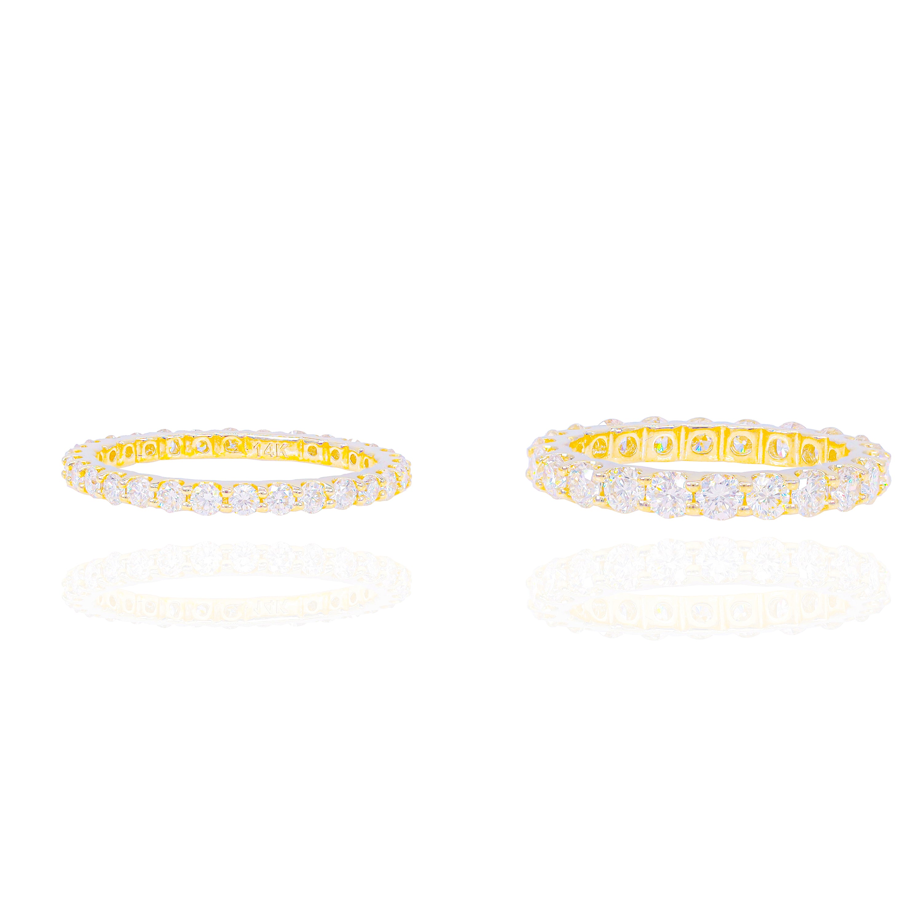 One Row Eternity Diamond Ring Band