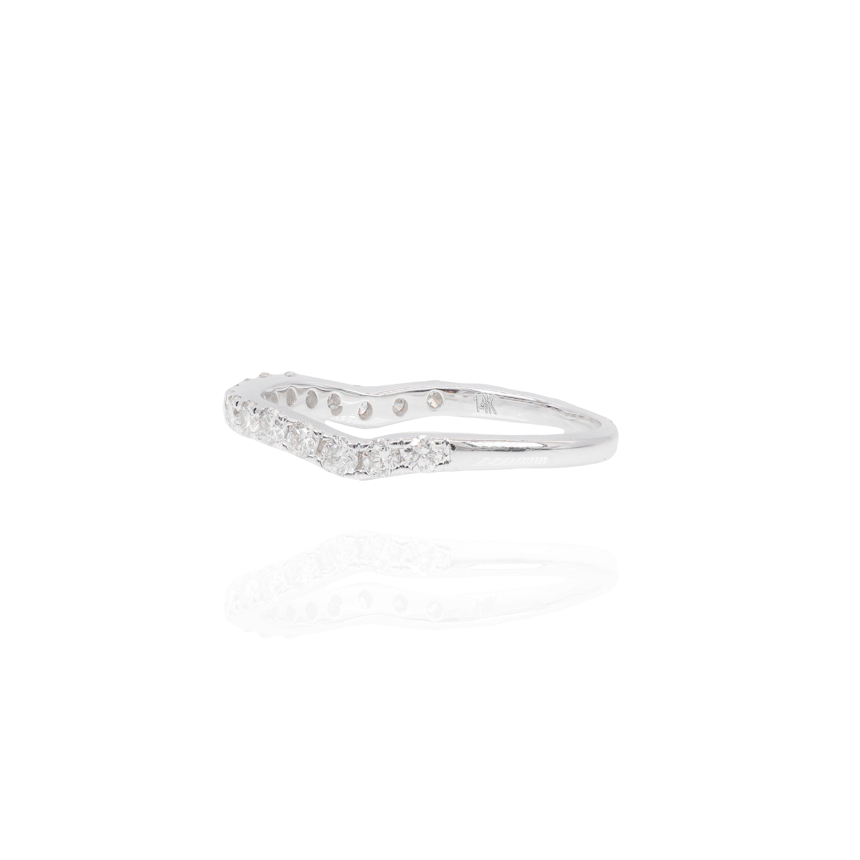 Cluster Heart with Halo Diamond Engagement Ring & Band