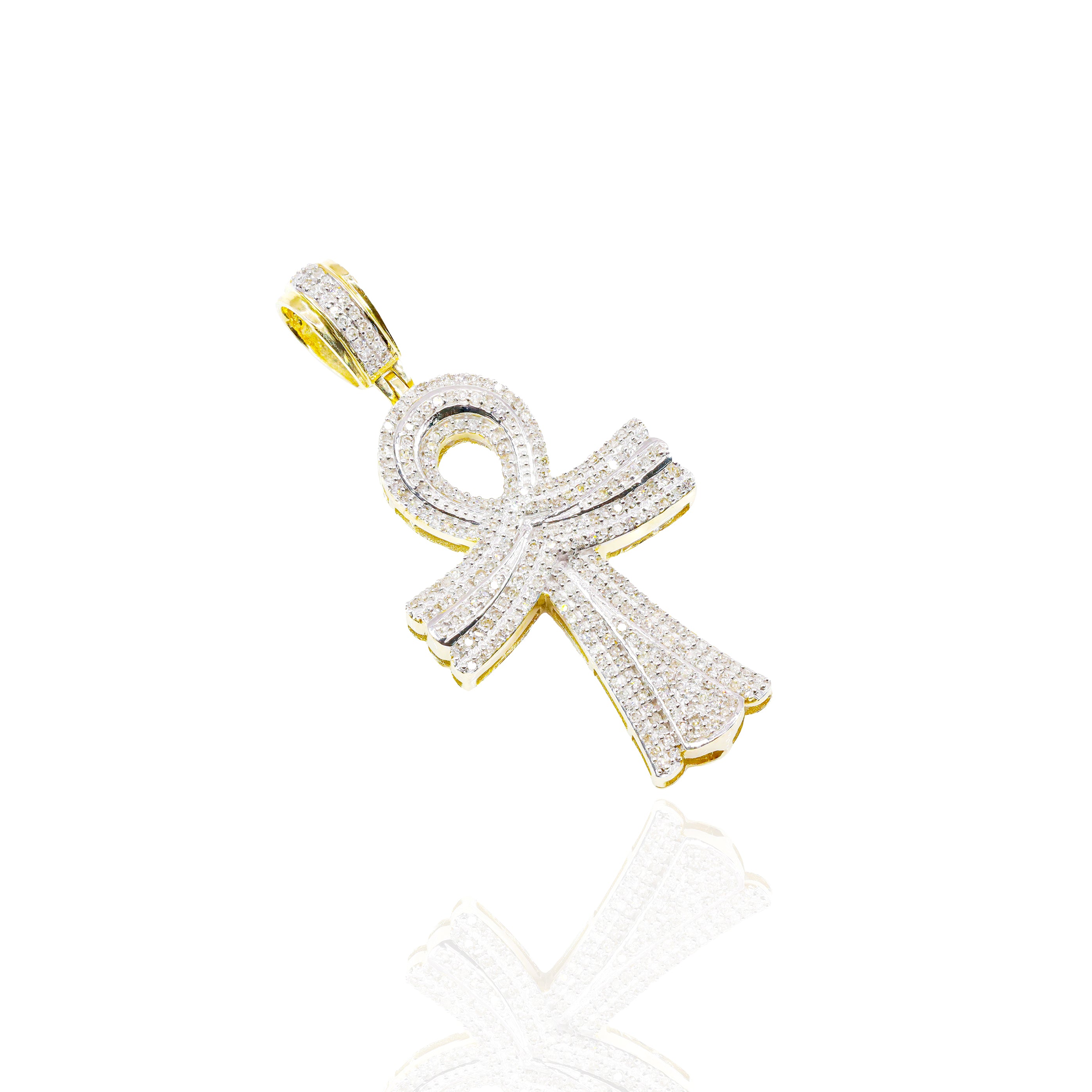 Diamond Layered Ankh Pendant